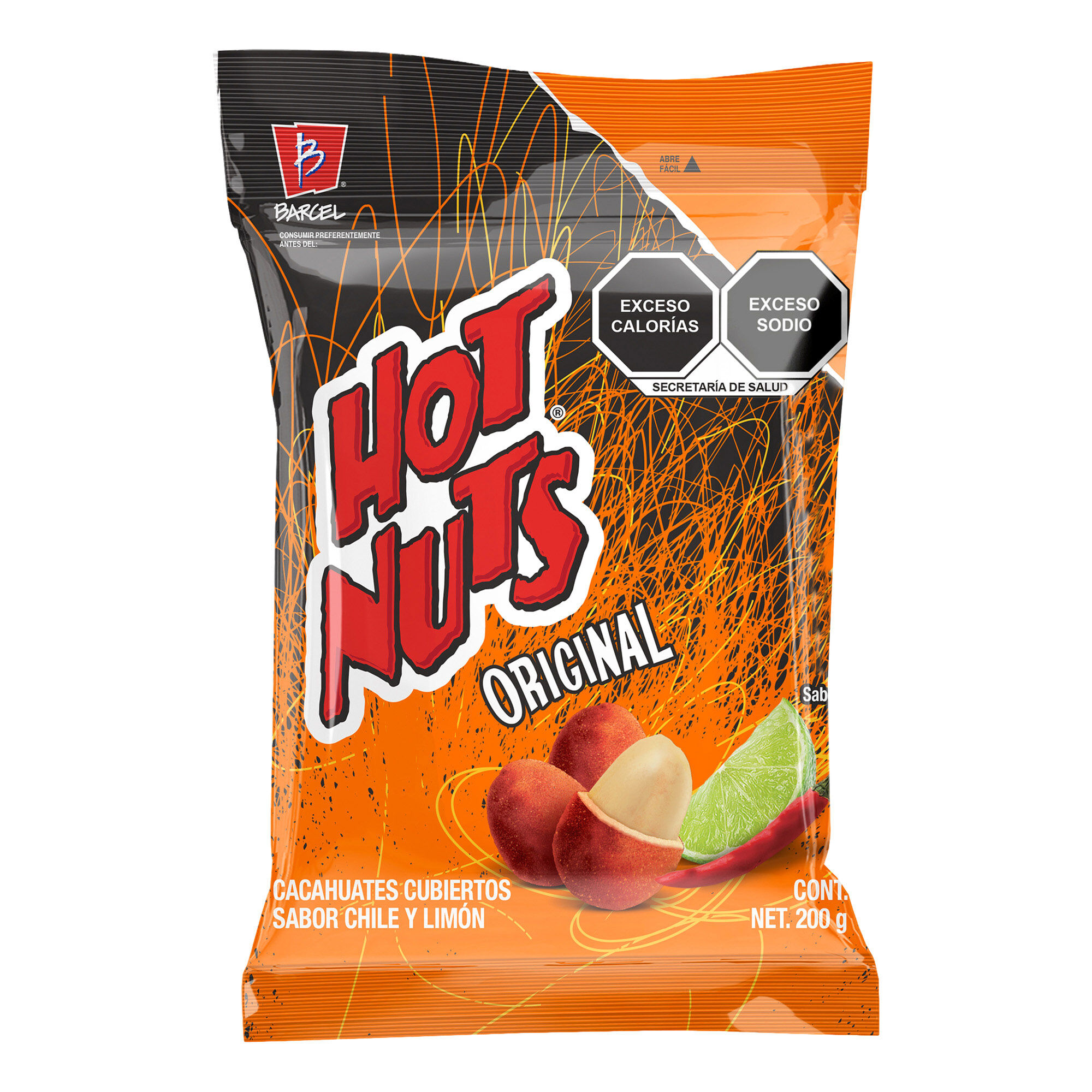 Cacahuates Hot Nuts Barcel 200.0 Gr