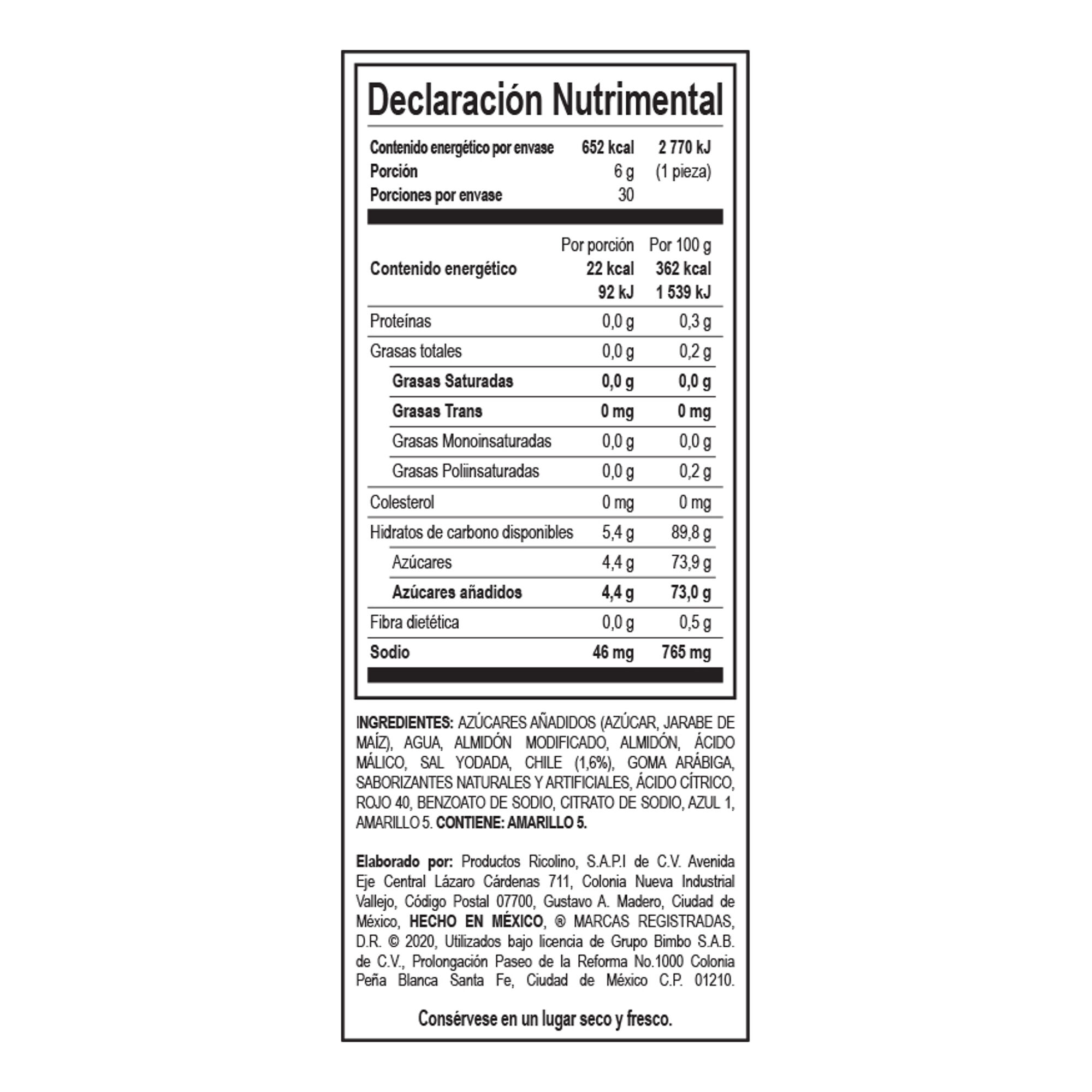 Gomitas Pica Fresa Vero 30.0 Pza