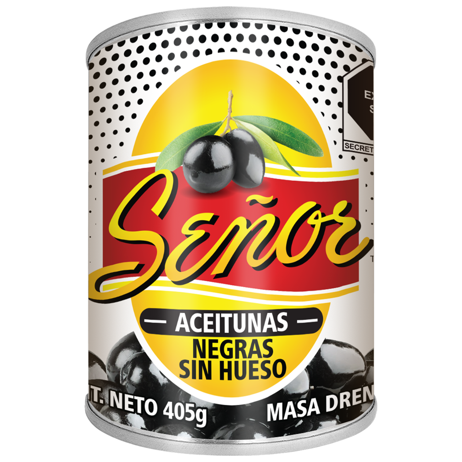 Aceituna Negra Sin Hueso Senor 6 Oz