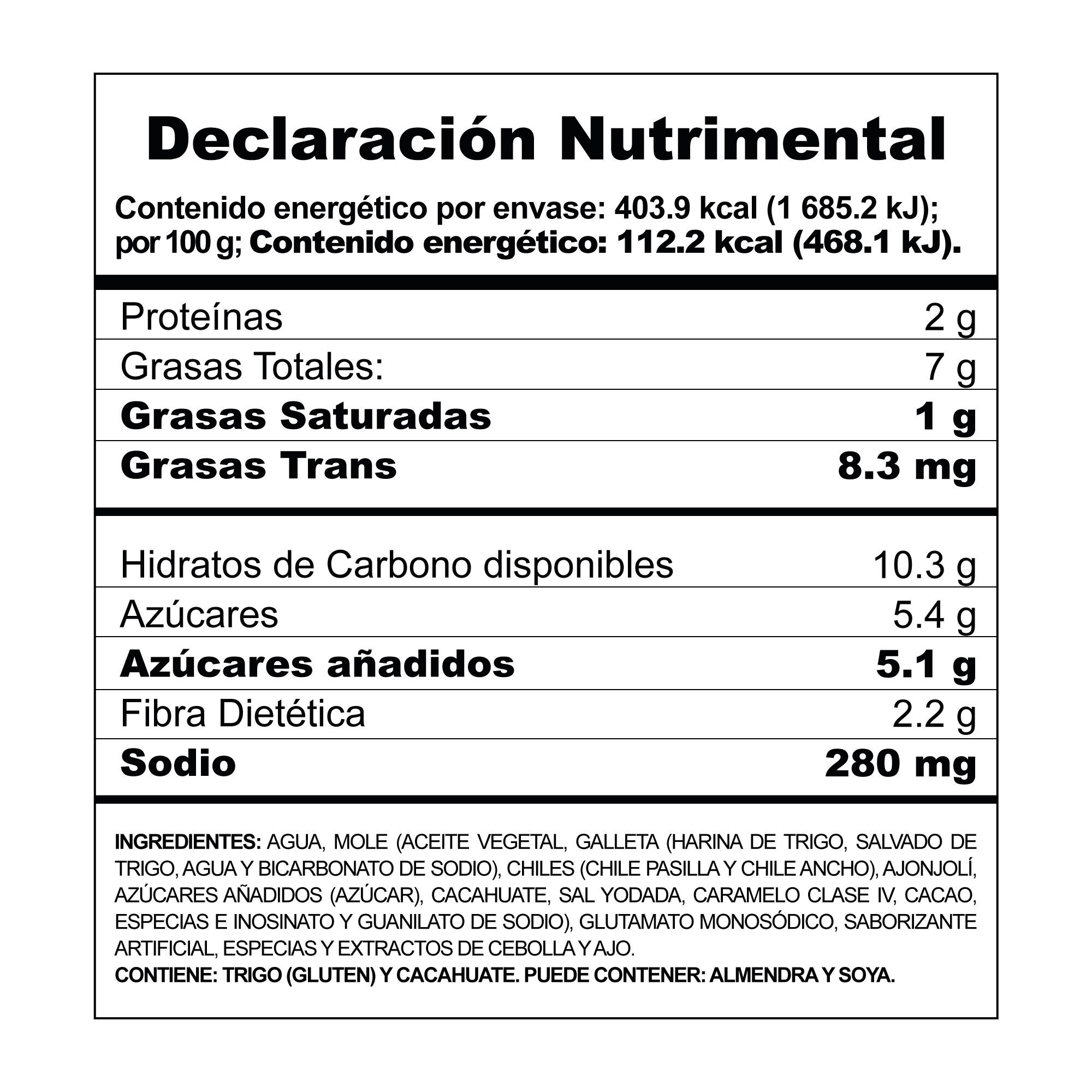 Mole Listo Para Servir Doña Maria 360.0 Gr