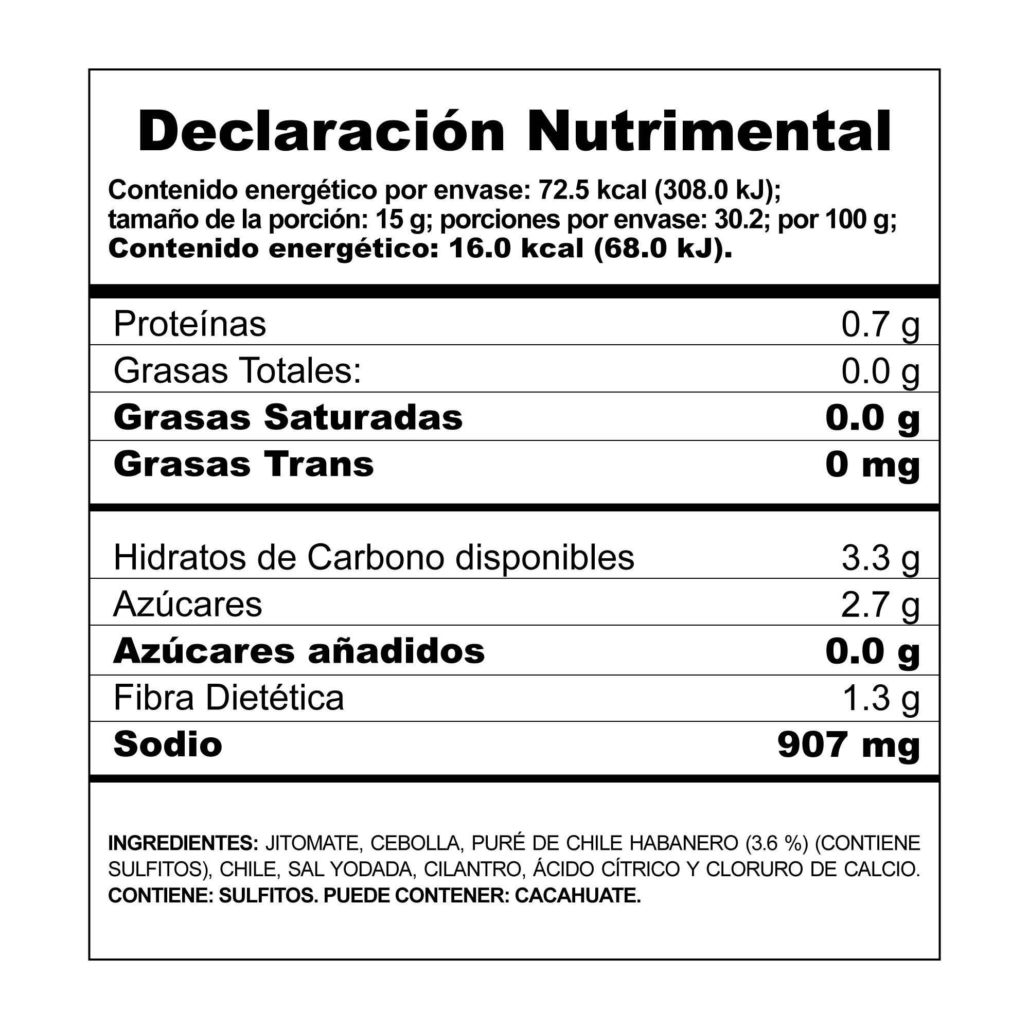 Salsa Herdez Casera Con Chile Habanero 240 G