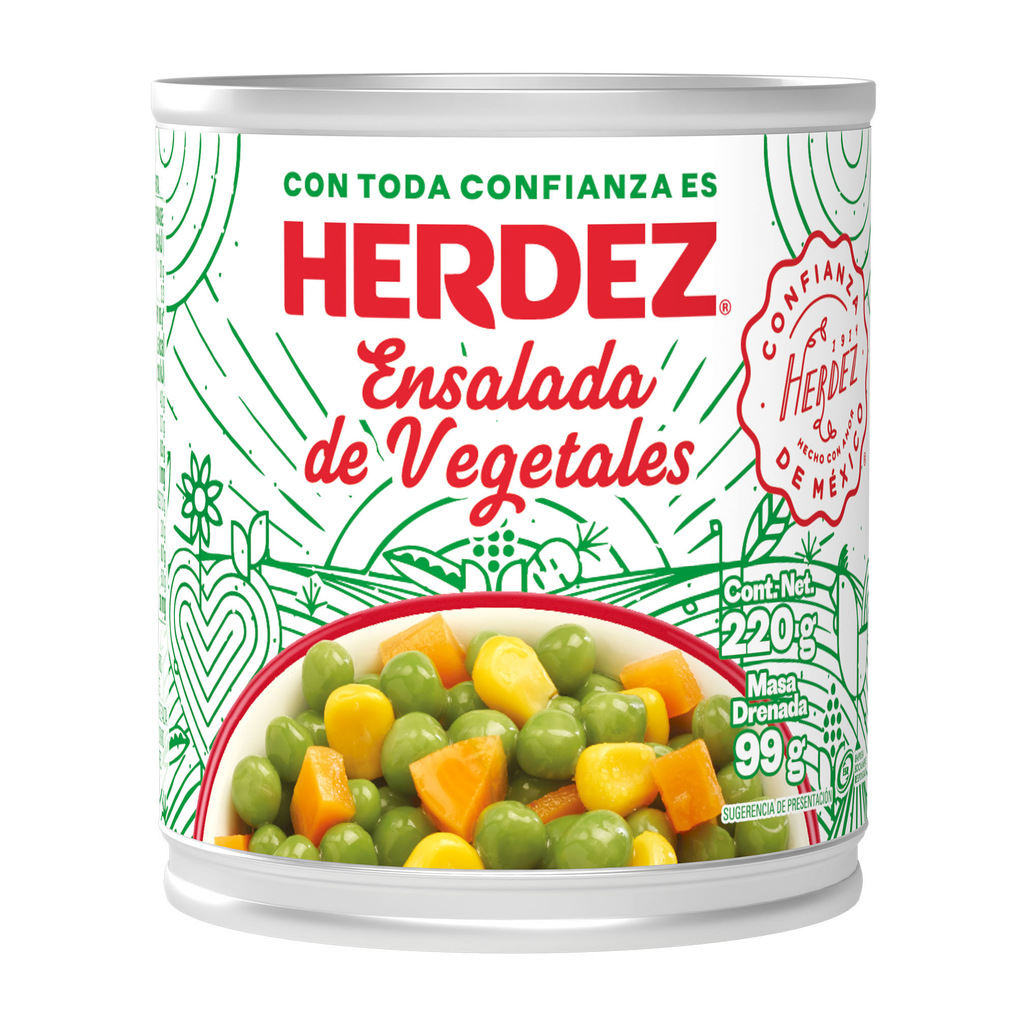 Ensalada Vegetal Herdez 220.0 Gr