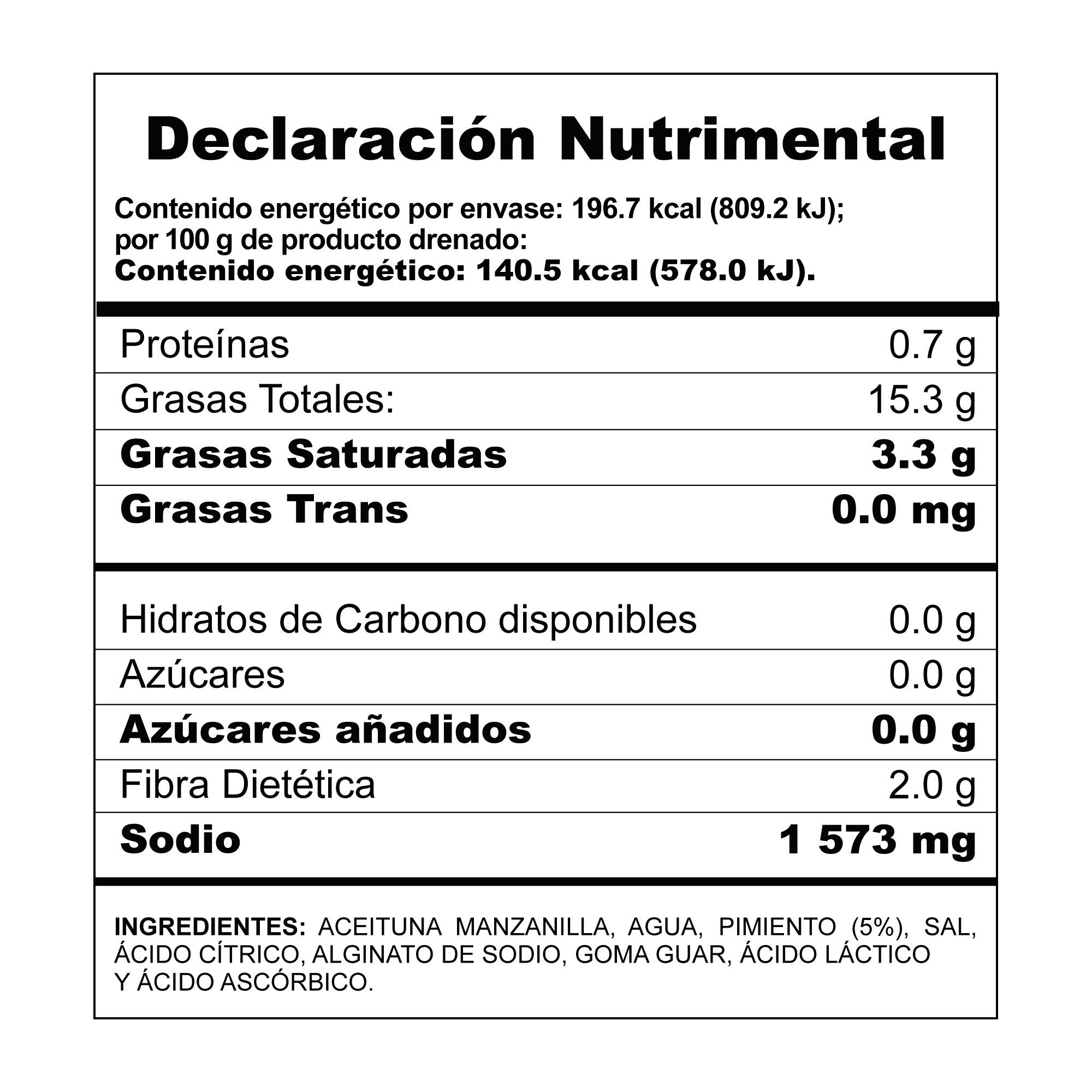 Aceitunas Búfalo Rellenas De Pimiento 220 G