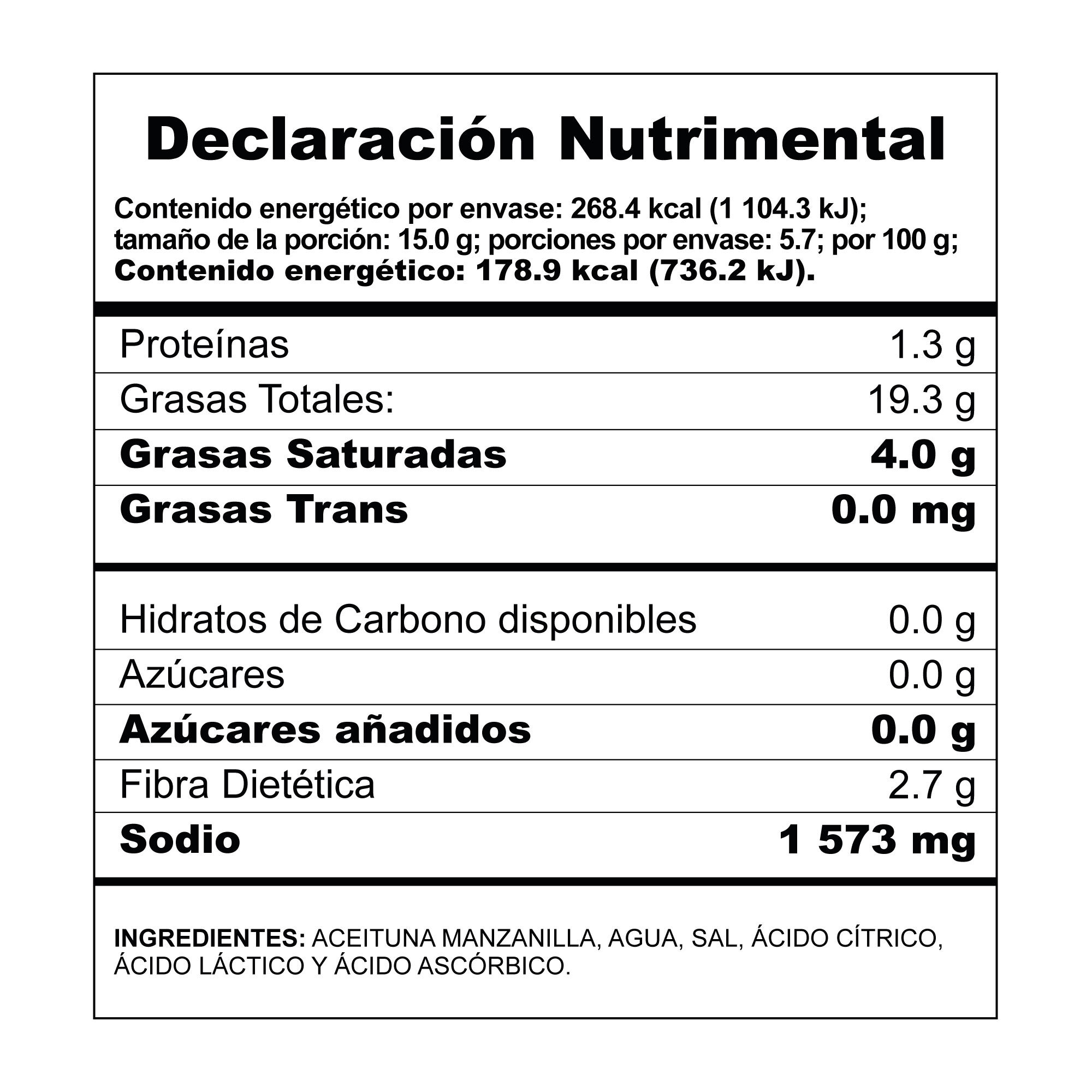 Aceituna Deshuesada Doy Pack Bufalo 175.0 Gr