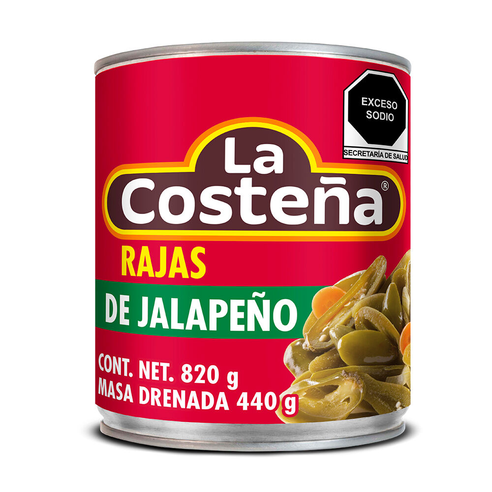 Chile Rajas Verdes La Costeña 820.0 Gr
