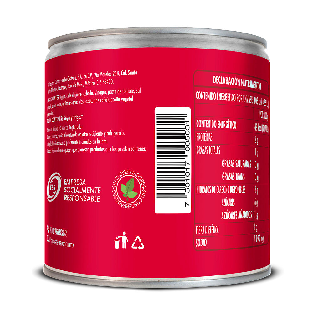 Chile Chipotle La Costeña 220.0 Gr