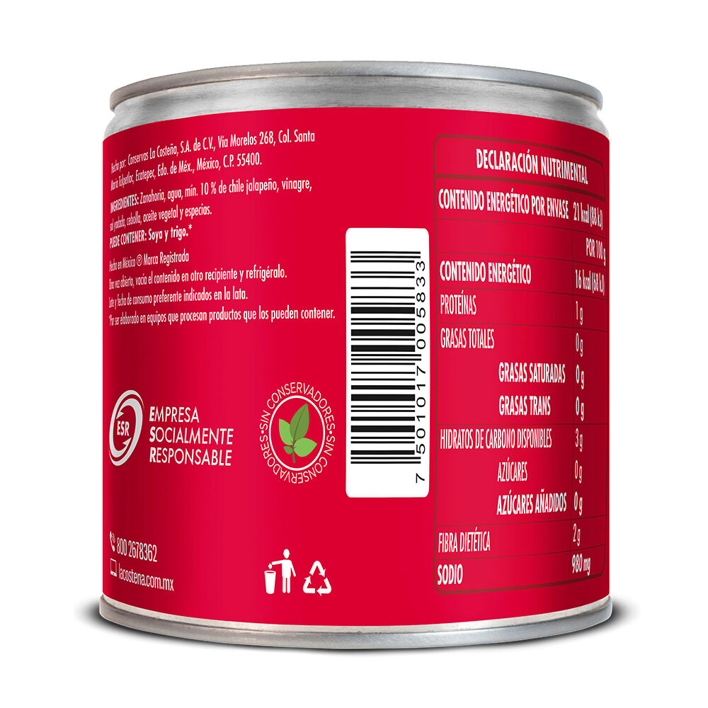 Zanahoria En Escabeche La Costeña 220.0 Gr