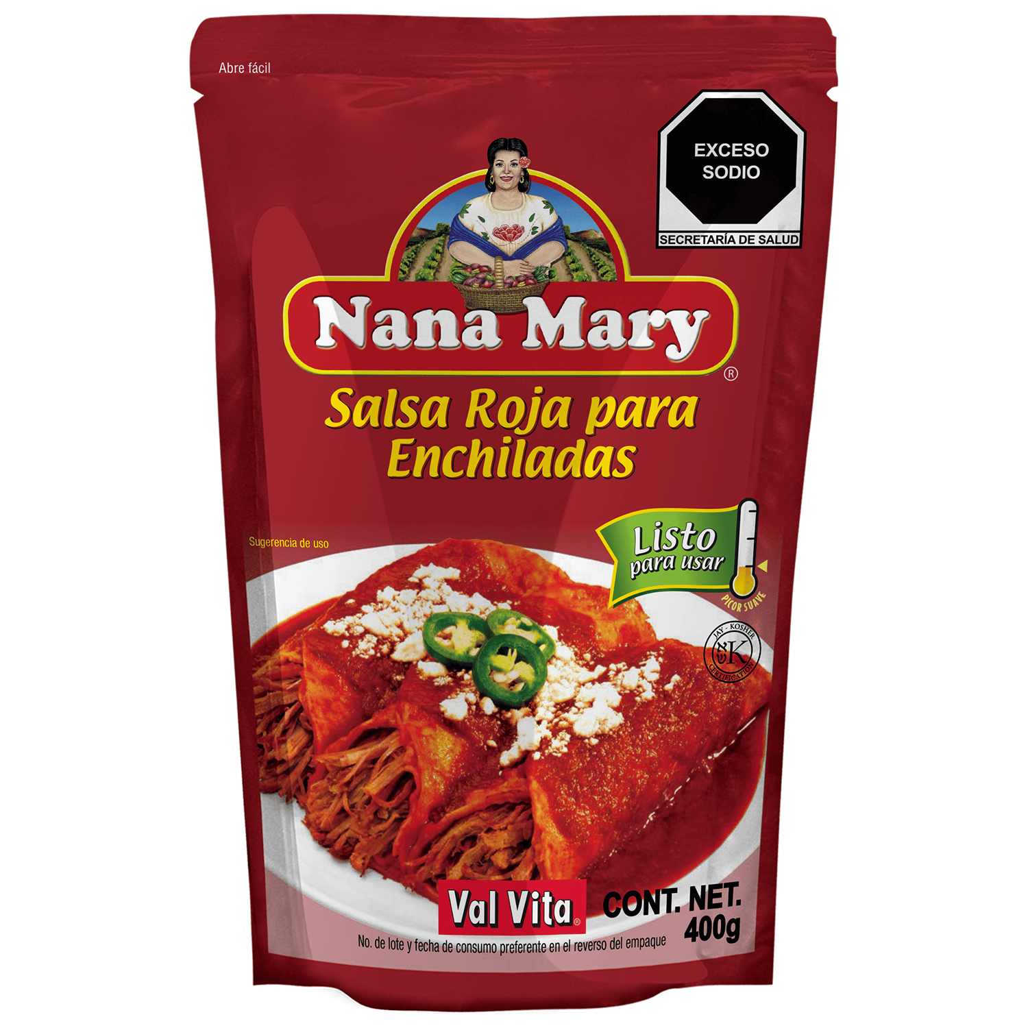 Salsa Enchiladas Rojas Nana Mary 400.0 Gr