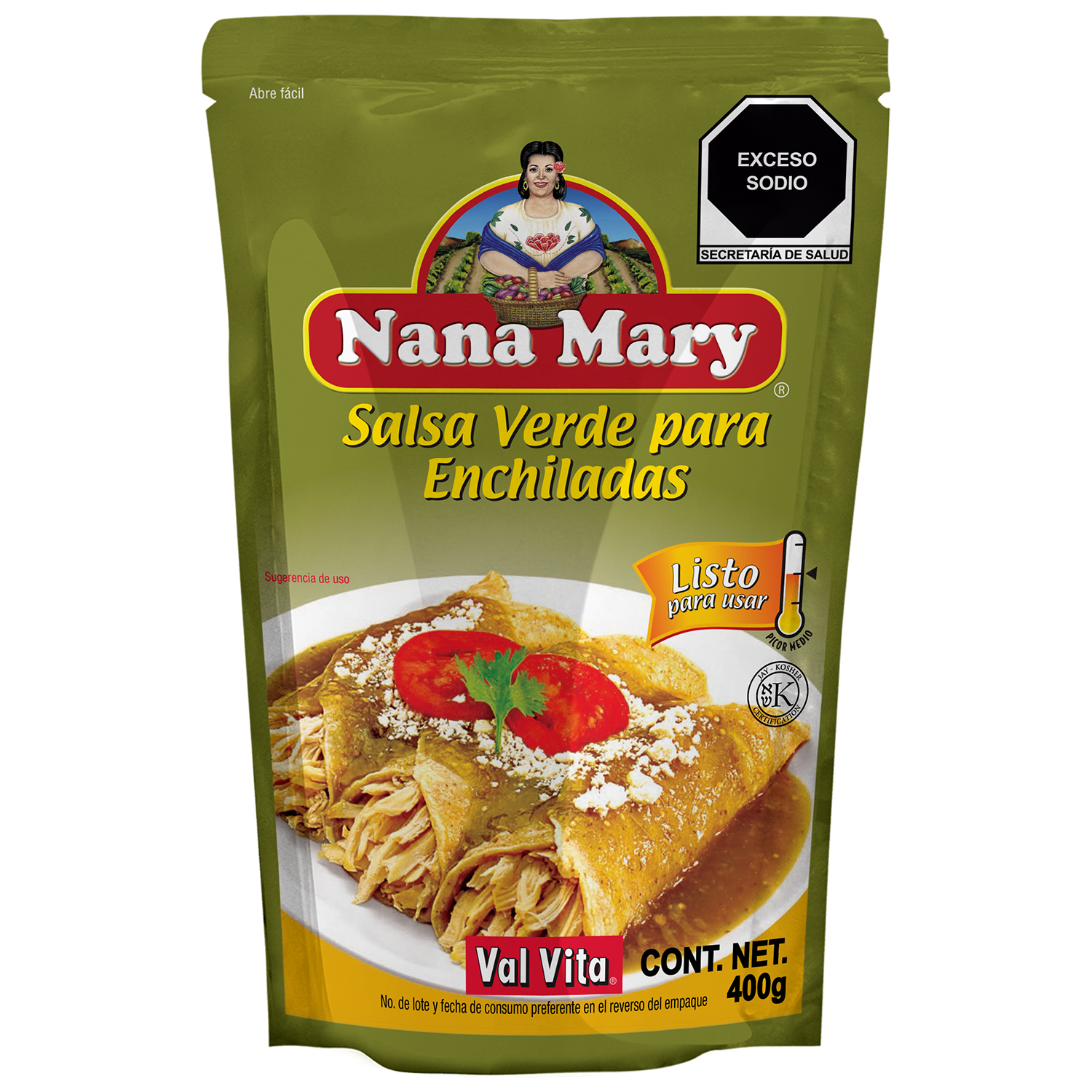 Salsa Enchiladas Verdes Nana Mary 400.0 Gr
