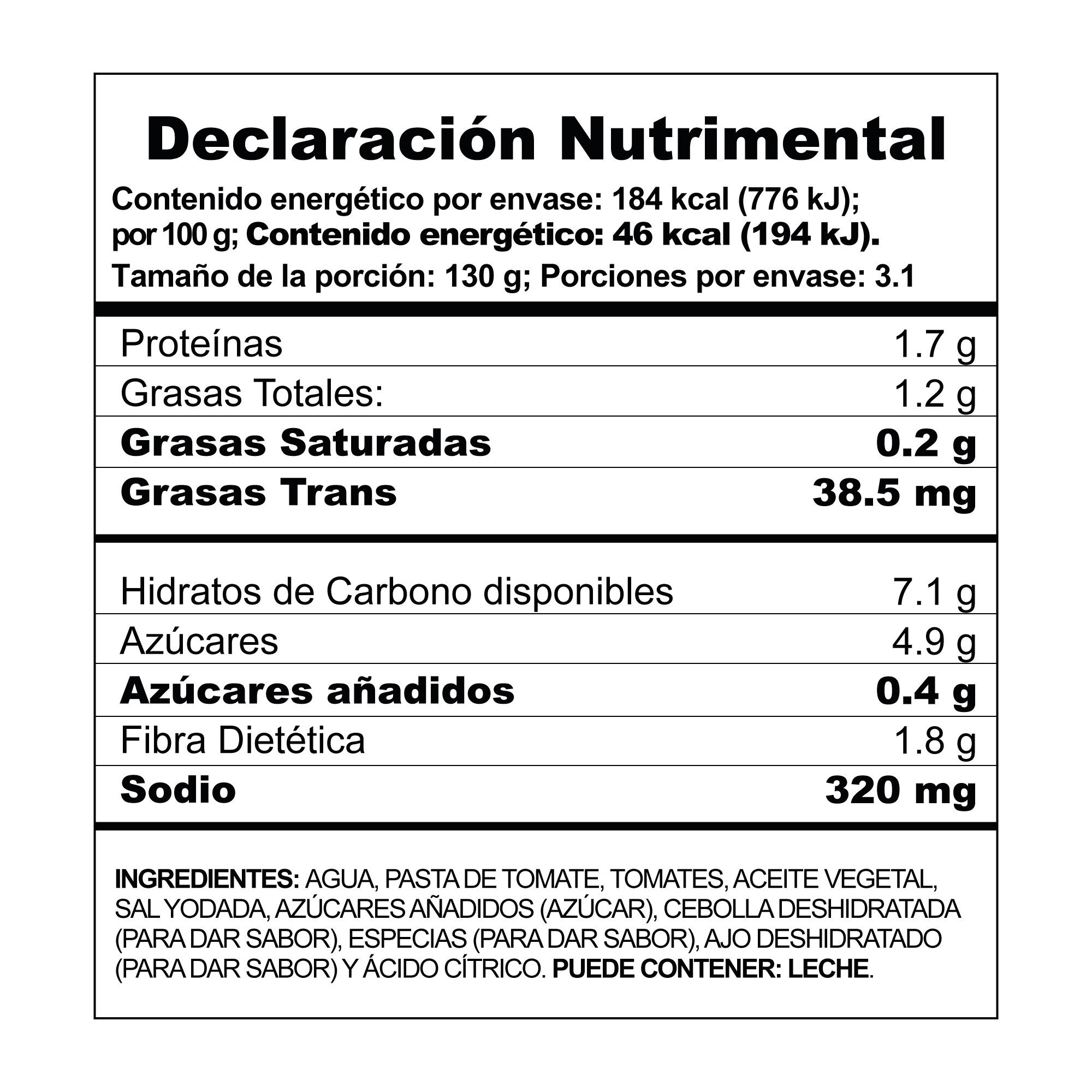 Salsa De Tomate Con Albahaca Trad. Barilla 400.0 Gr