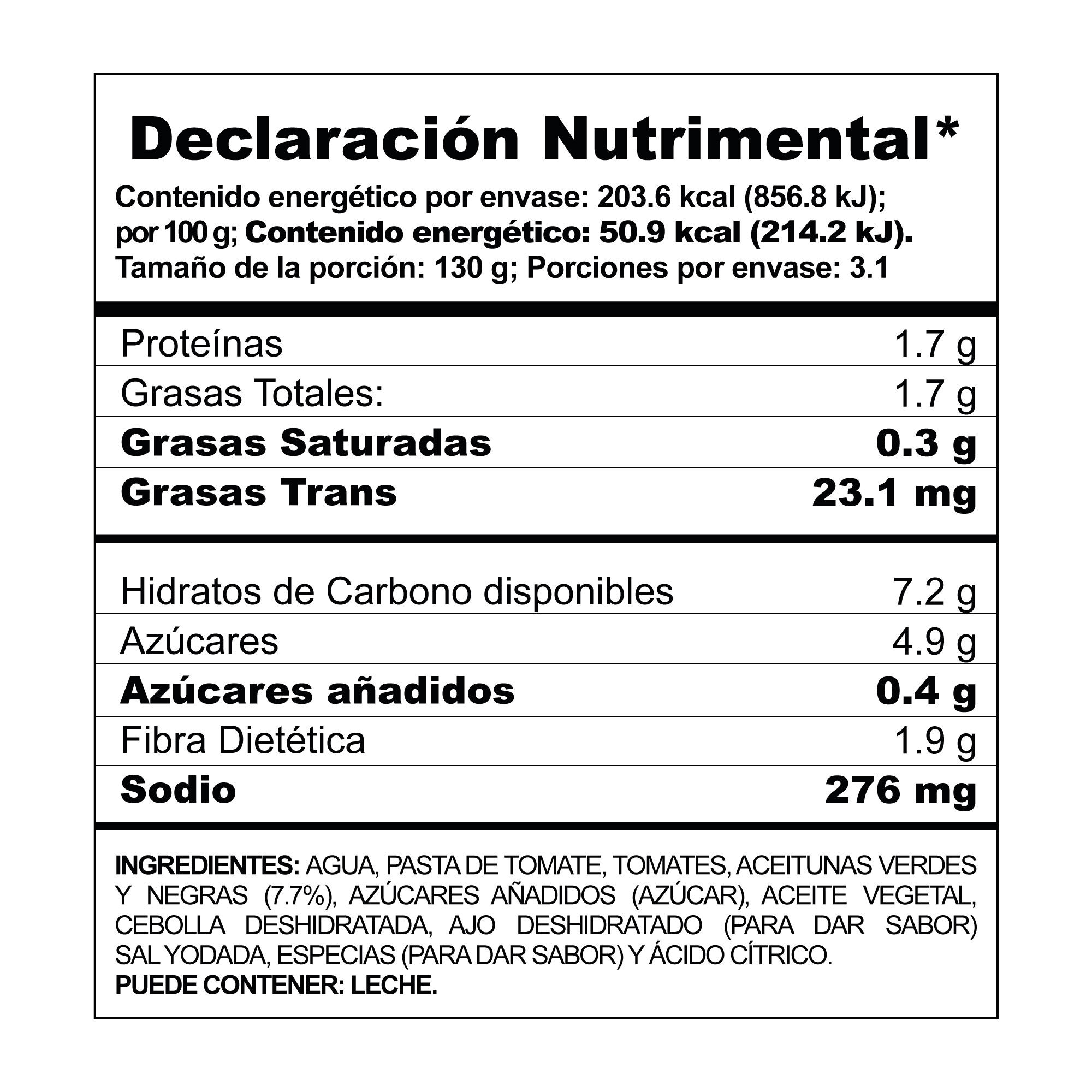 Salsa Tomate C Aceit. Verdesy Negras Barilla 400.0 Gr