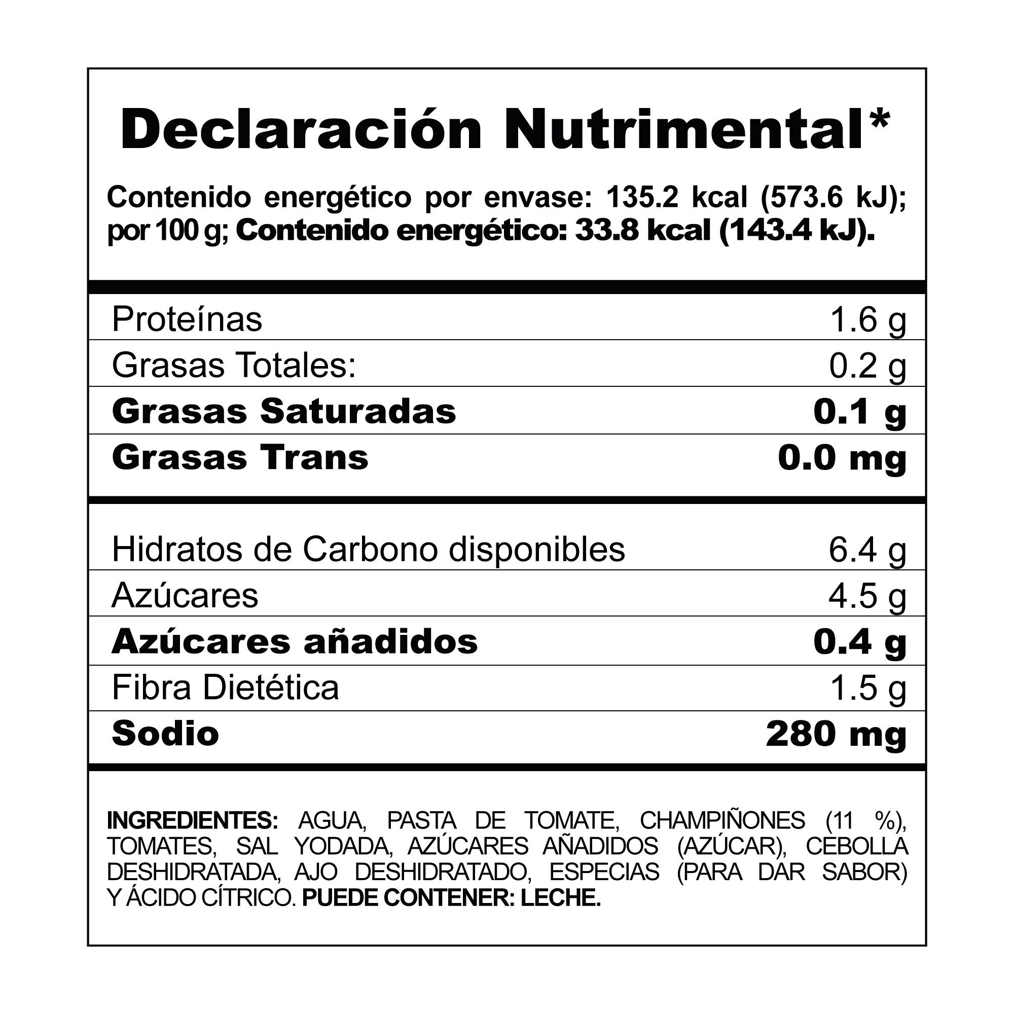 Salsa De Tomate Con Champiñones Barilla 400.0 Gr