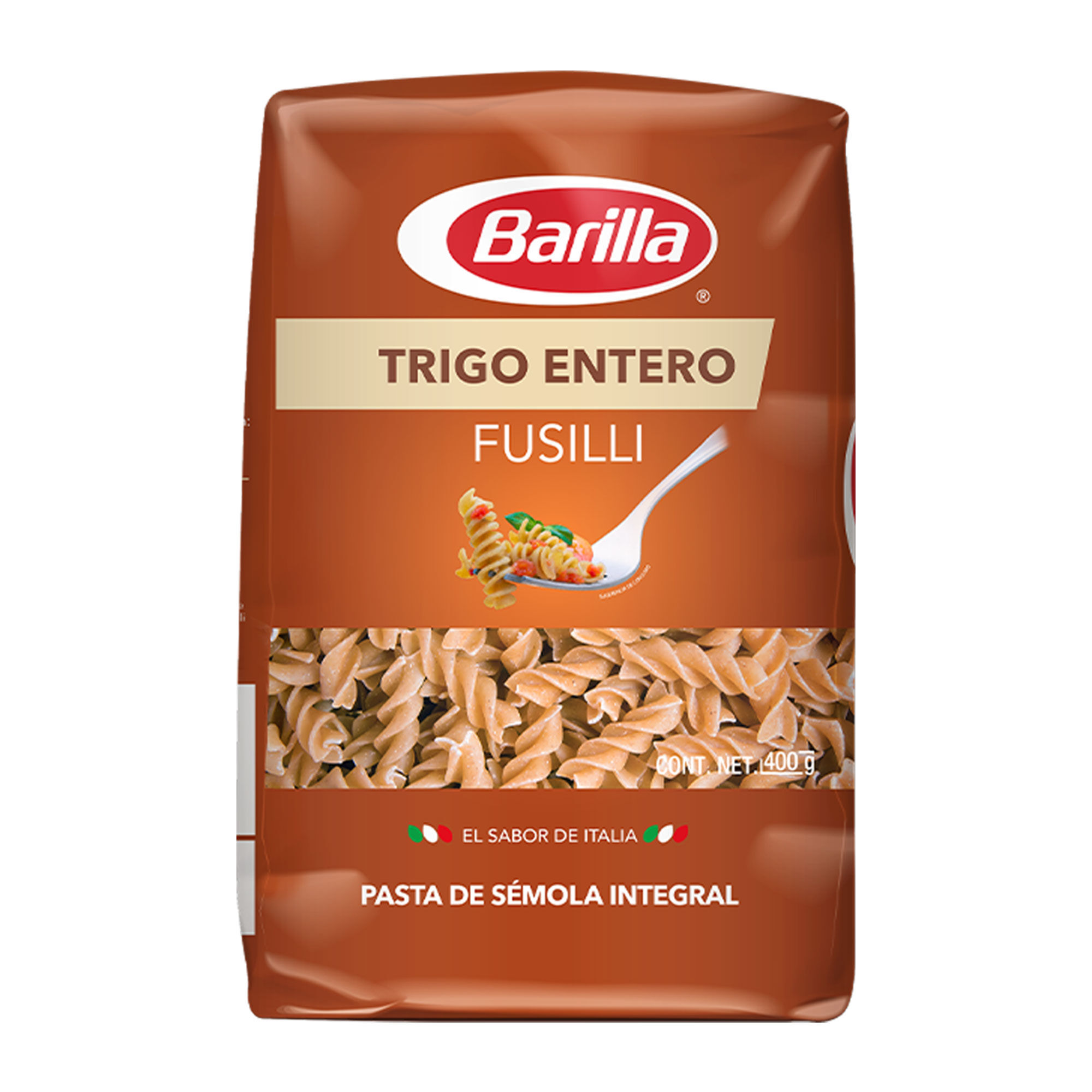 Pasta Fusilli De Trigo Entero Barilla 400.0 Gr