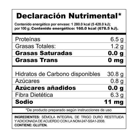 Pasta Barilla Fusilli Trigo Entero 400 G