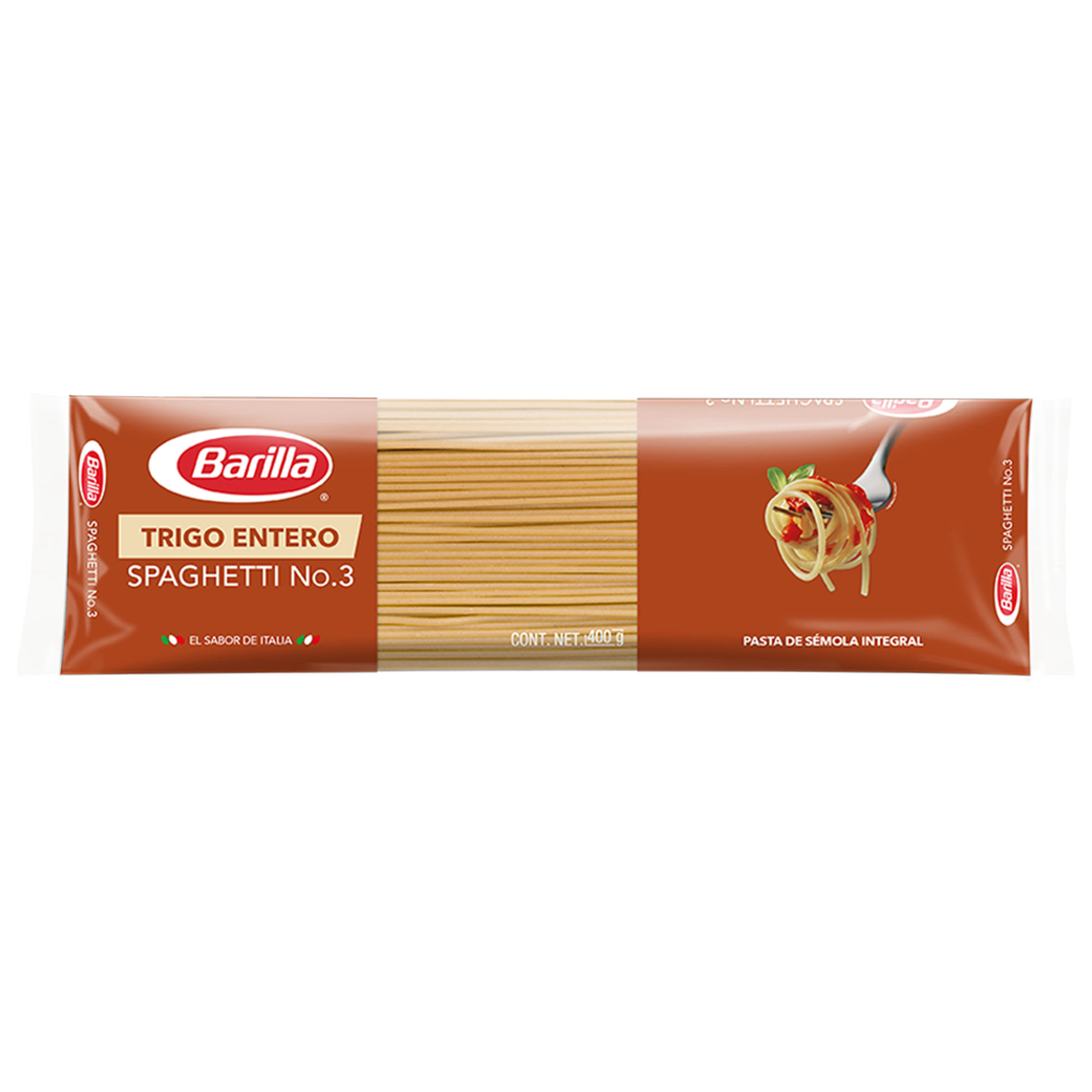 Pasta Spaguetti No 3 Trigo Entero Barilla 400.0 Gr