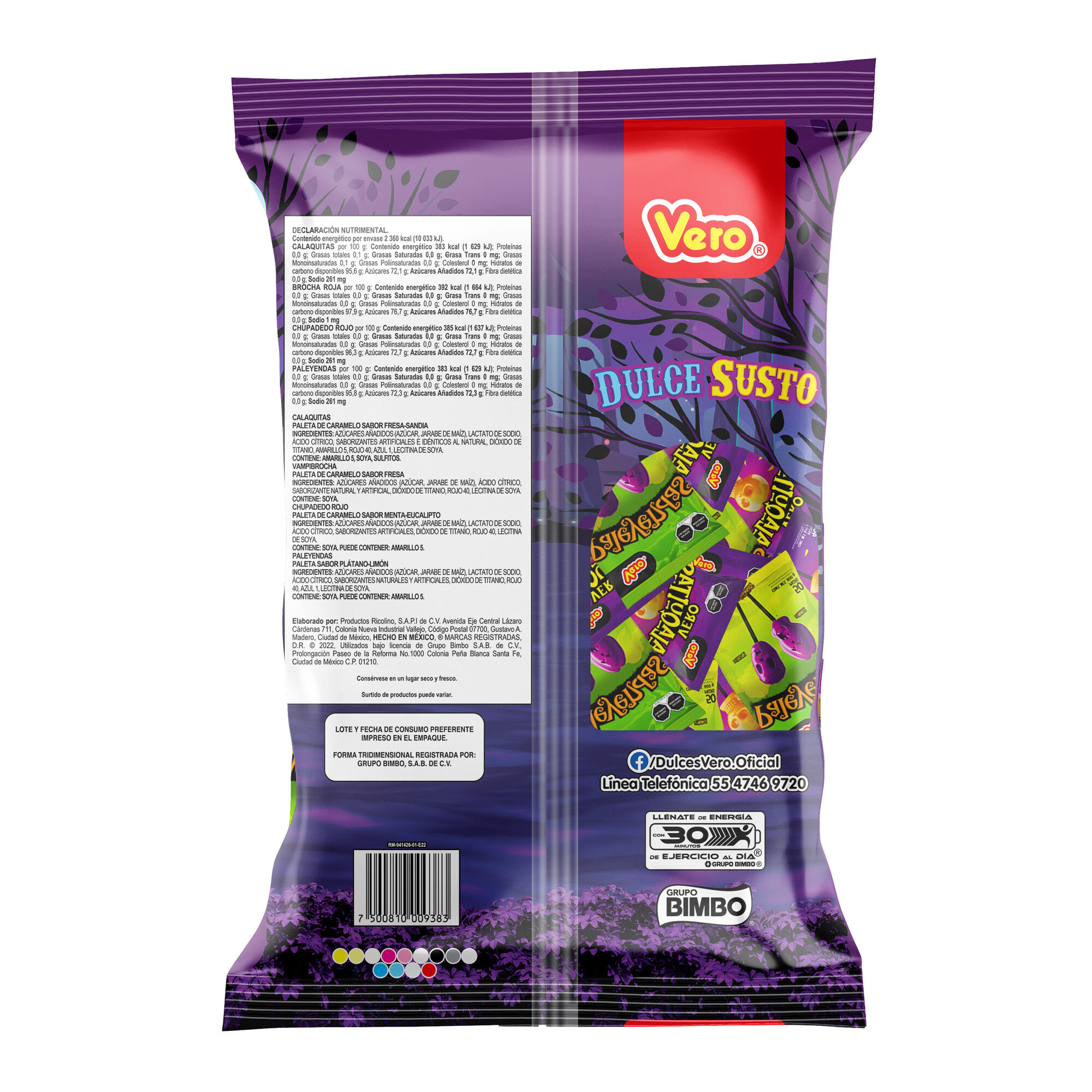 Paletas Vero Dulce Susto 612 G