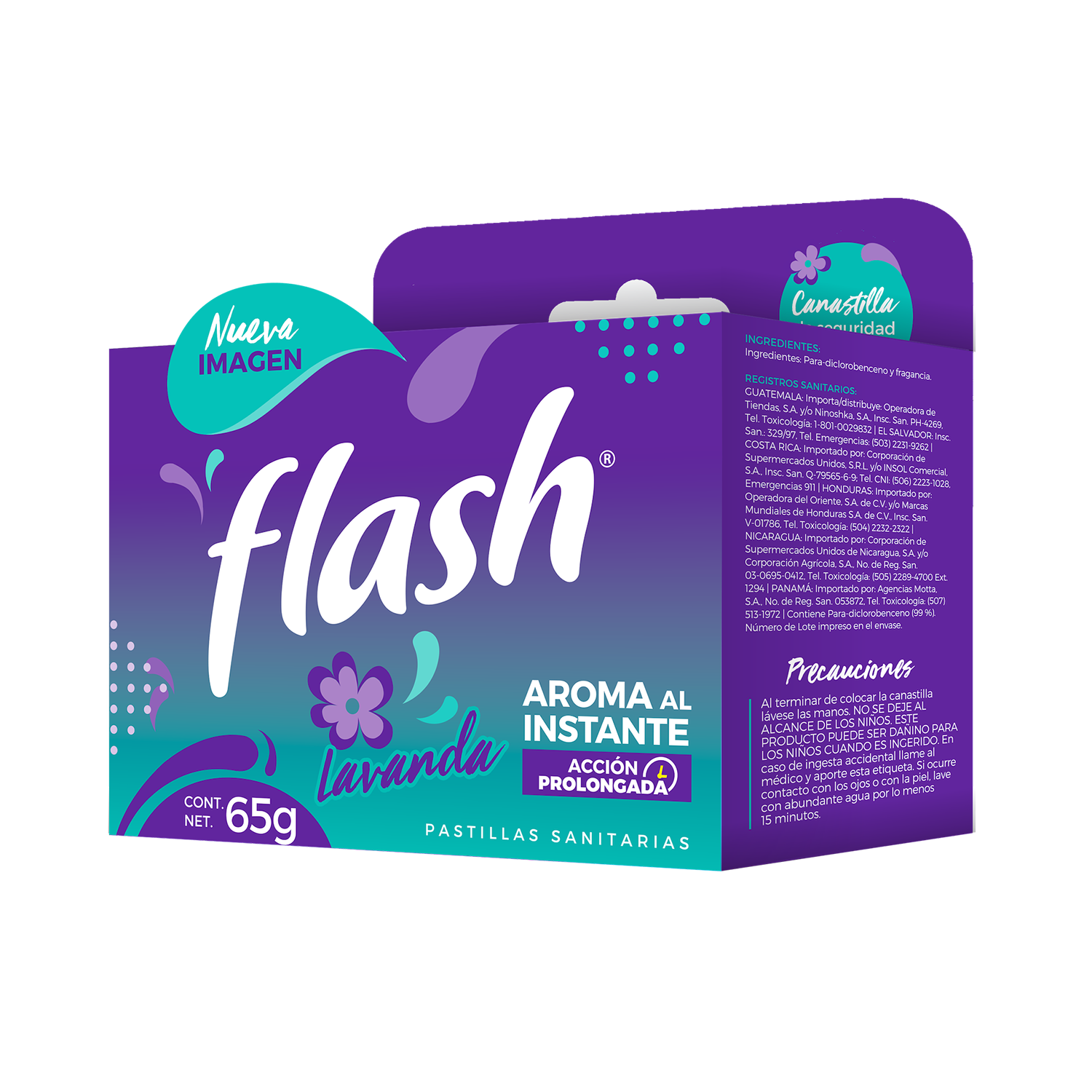 Pastilla Sanitaria Lavanda Flash 65.0 Gr