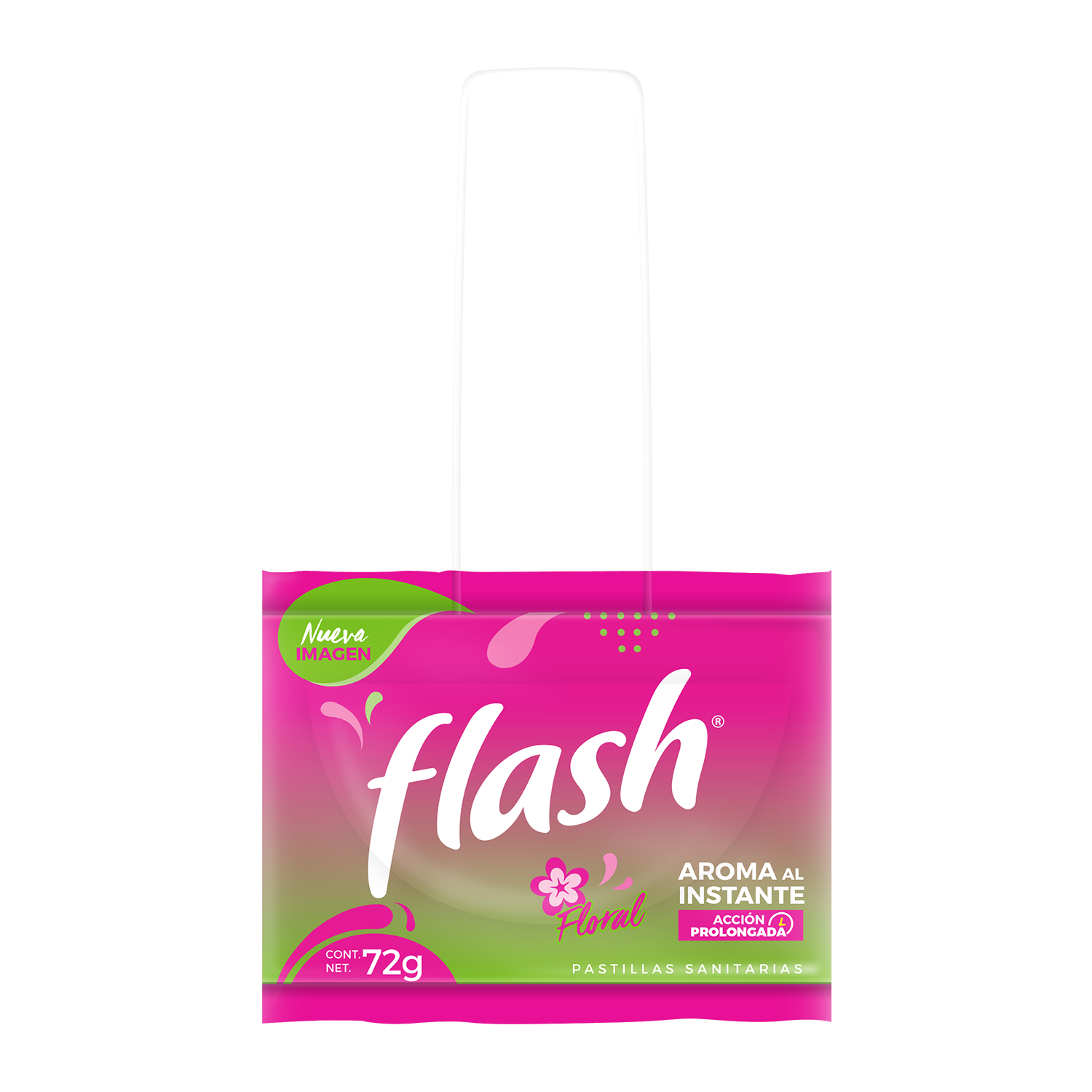 Pastilla Sanitaria Floral Con Gancho Flash 72.0 Gr