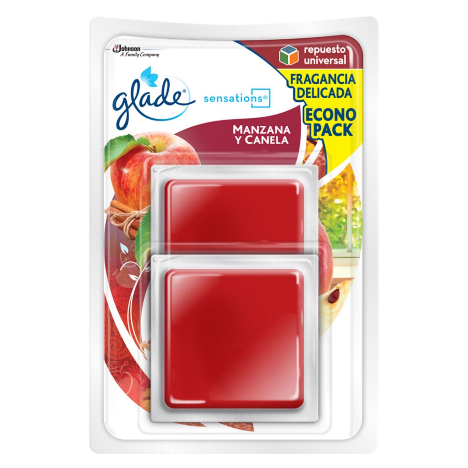 Aromatizante Ambiental Manzana Canela Twin Pack Glade 16.