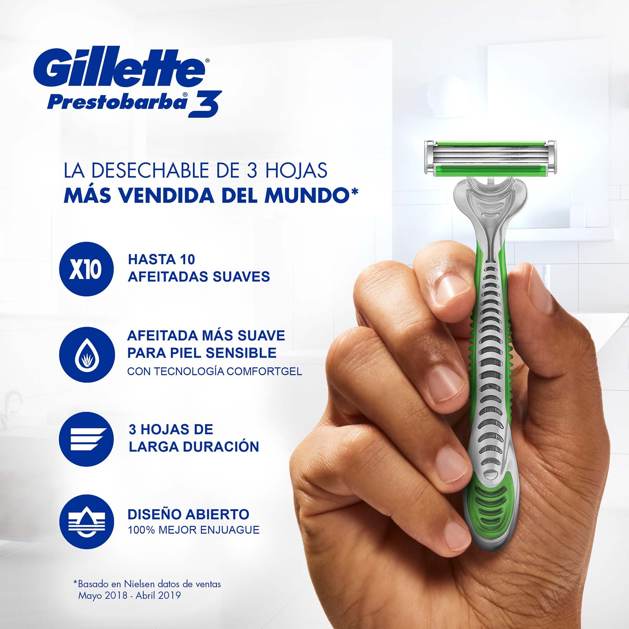 Maquina Desechable Sensecare Gillette 1.0 Pza