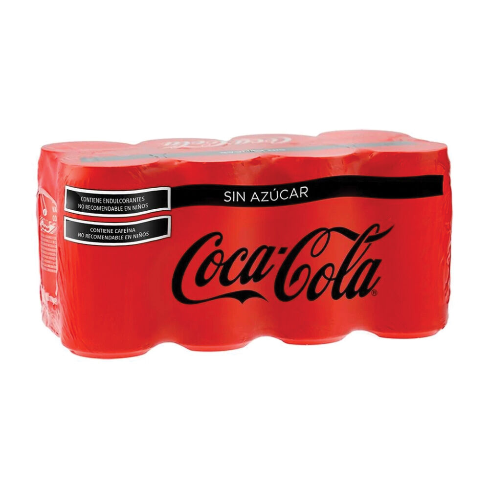 Soda Lata Sin Azucar Coca Cola 8.0 Pack