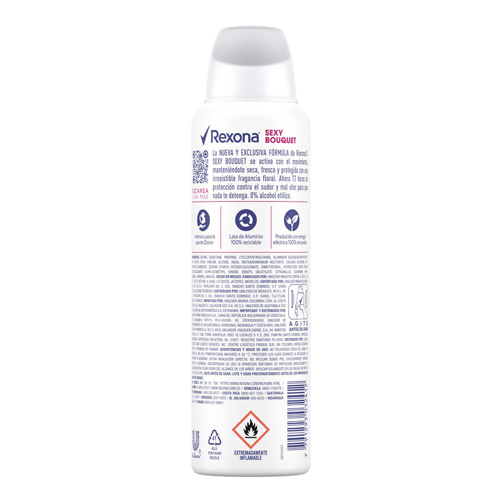 Deo Aerosol Sexy Bouquet Rexona 90.0 Gr