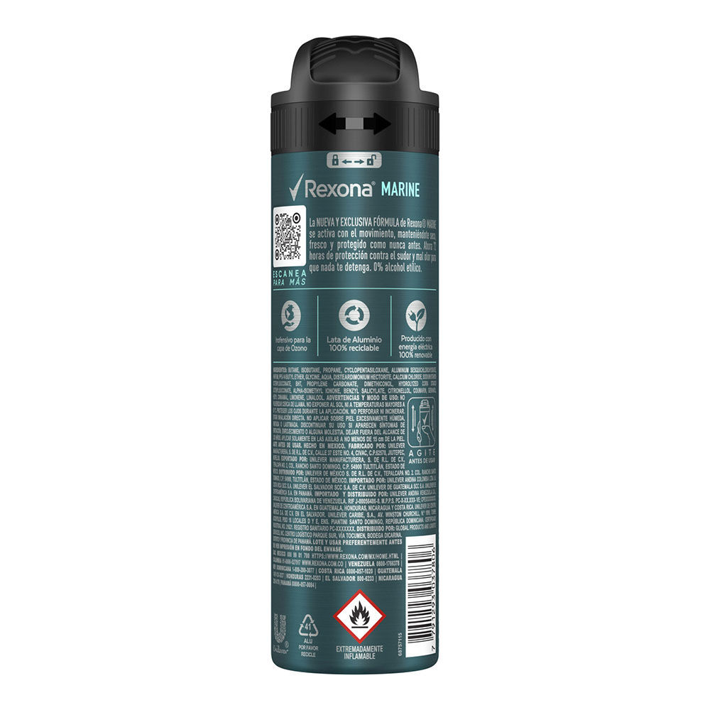 Deo Aerosol Ap Marine Rexona 90.0 Gr