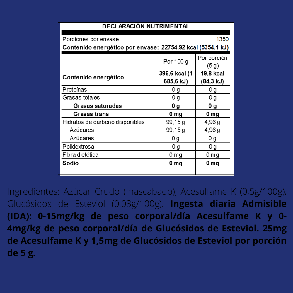 Azucar Baja En Calorias Bc 1.35 Kg