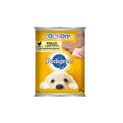 Comida Perro Carne Molida Res Y Pollo Cacho Pedigree 375.