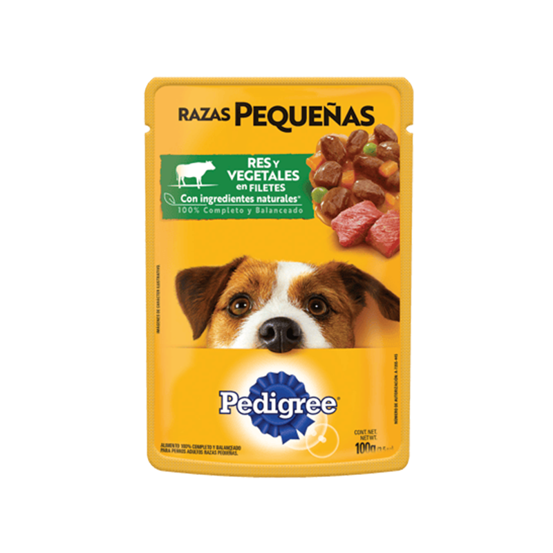Comida Perro Pouch Res Y Veget Rza Peq Pedigree 100 0 G