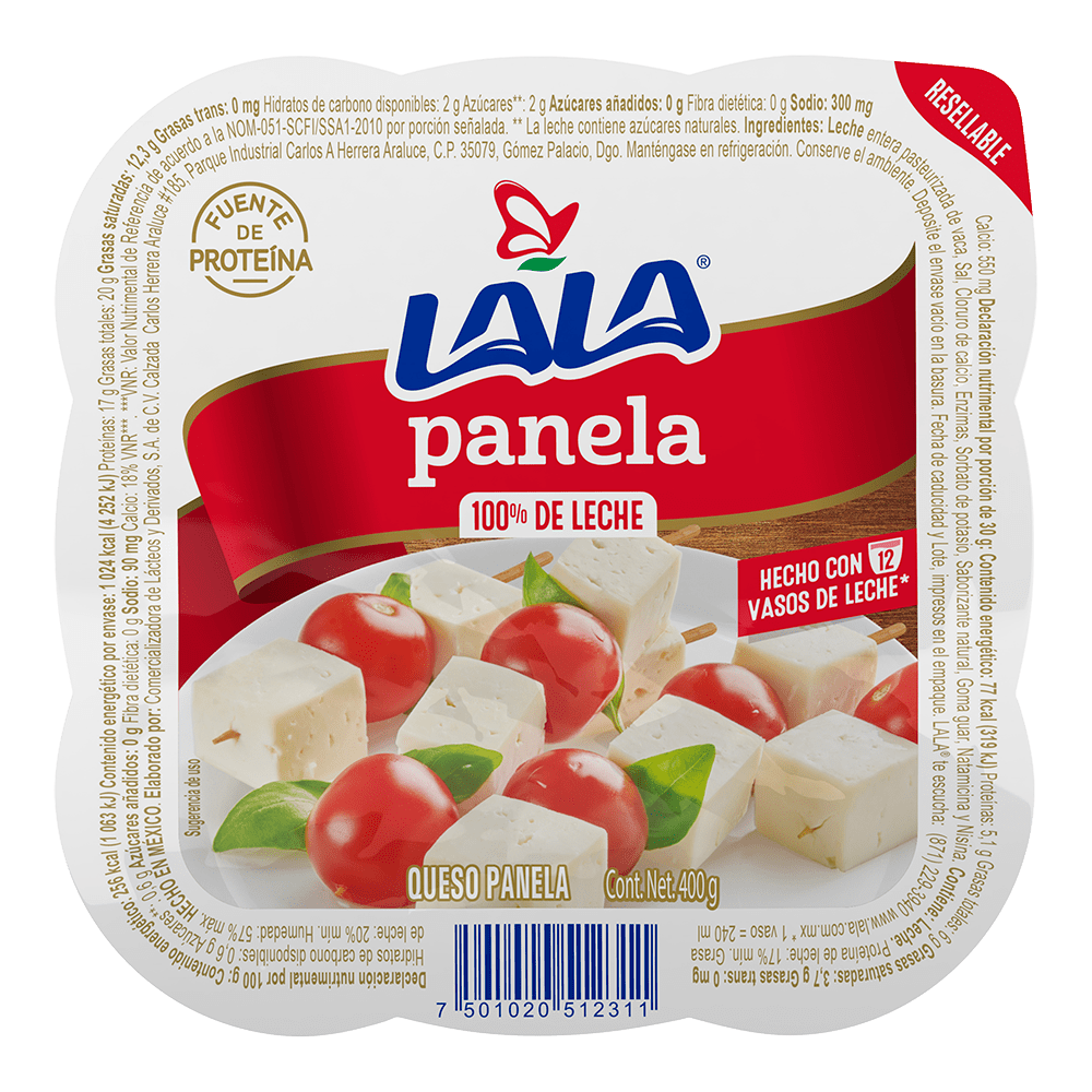 Queso Panela Lala 400.0 Gr