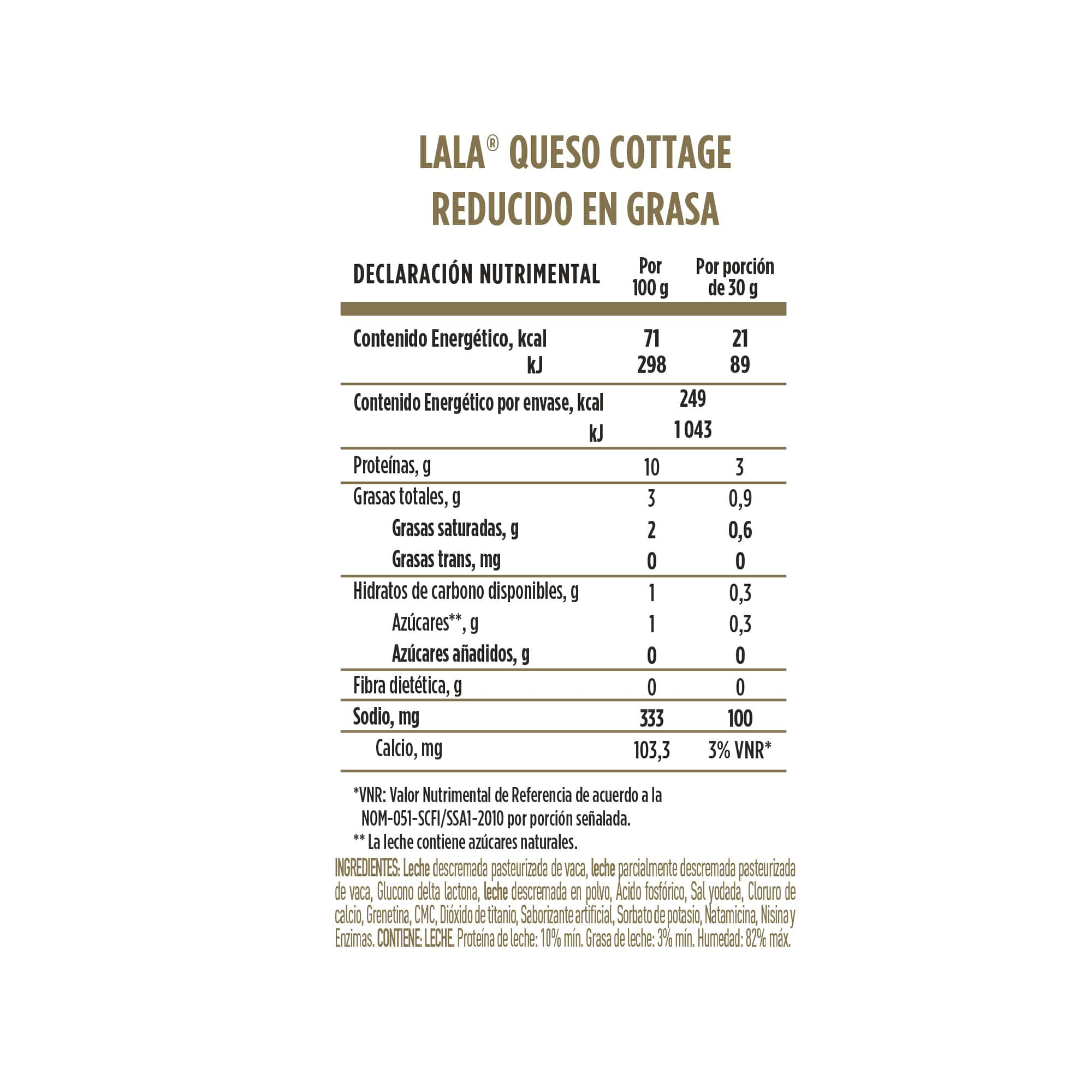 Queso Cottage Light Lala 350.0 Gr