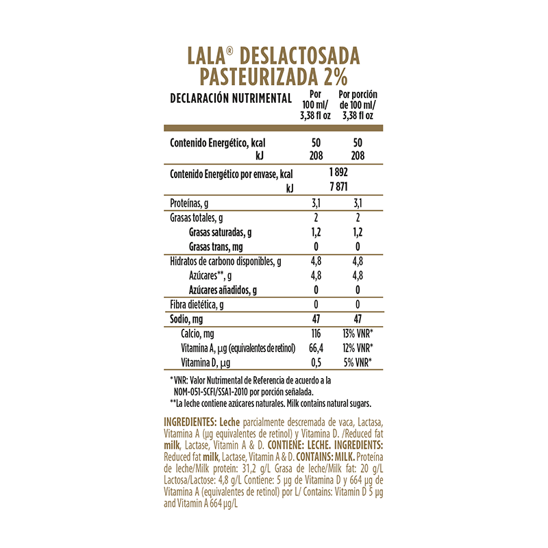 Leche Deslactosada Lala 1.0 Gal
