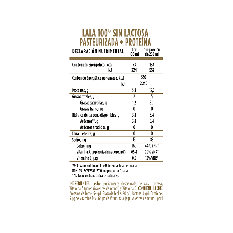 Leche Proteina Sin Lactosa Lala 100 1 0 Lt