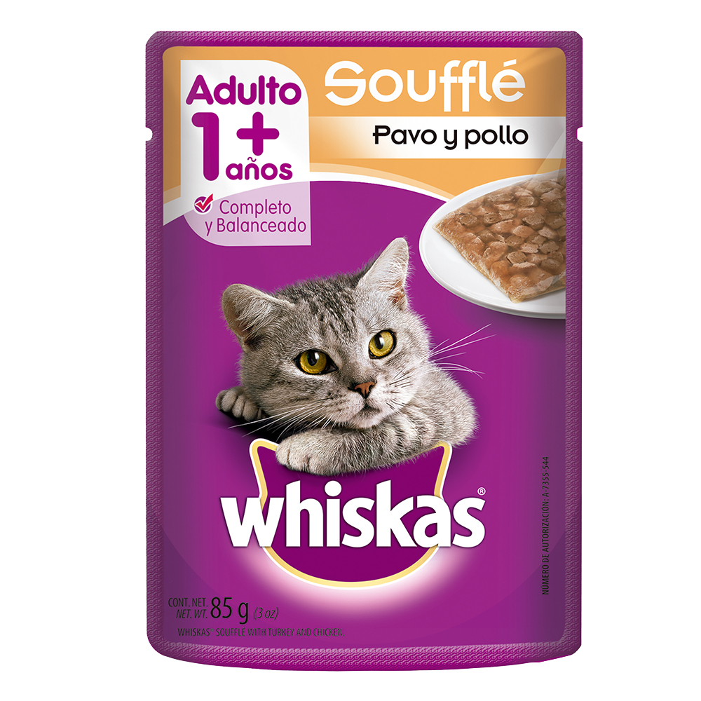 Comida Gato Jelly Pouch Pollo Y Pavo Whiskas 85 0 Gr
