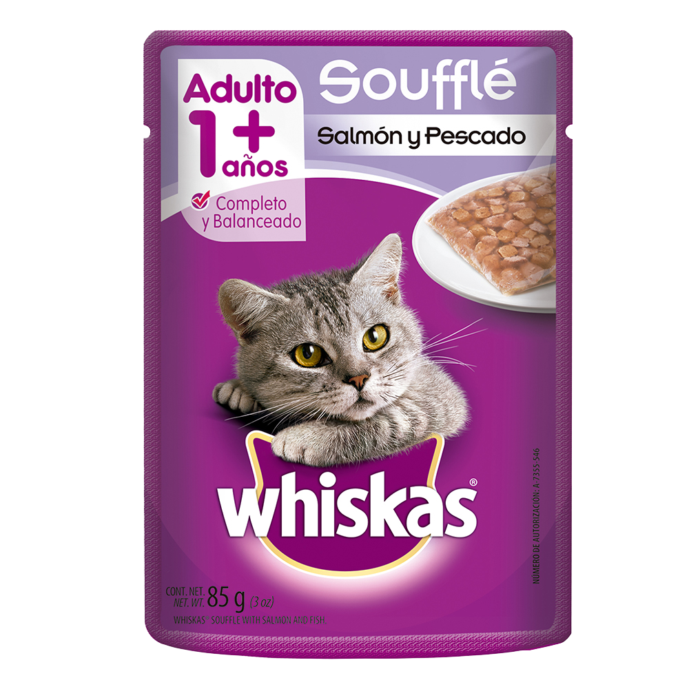 Comida Gato Pouch Salmon Whiskas 85 0 Gr