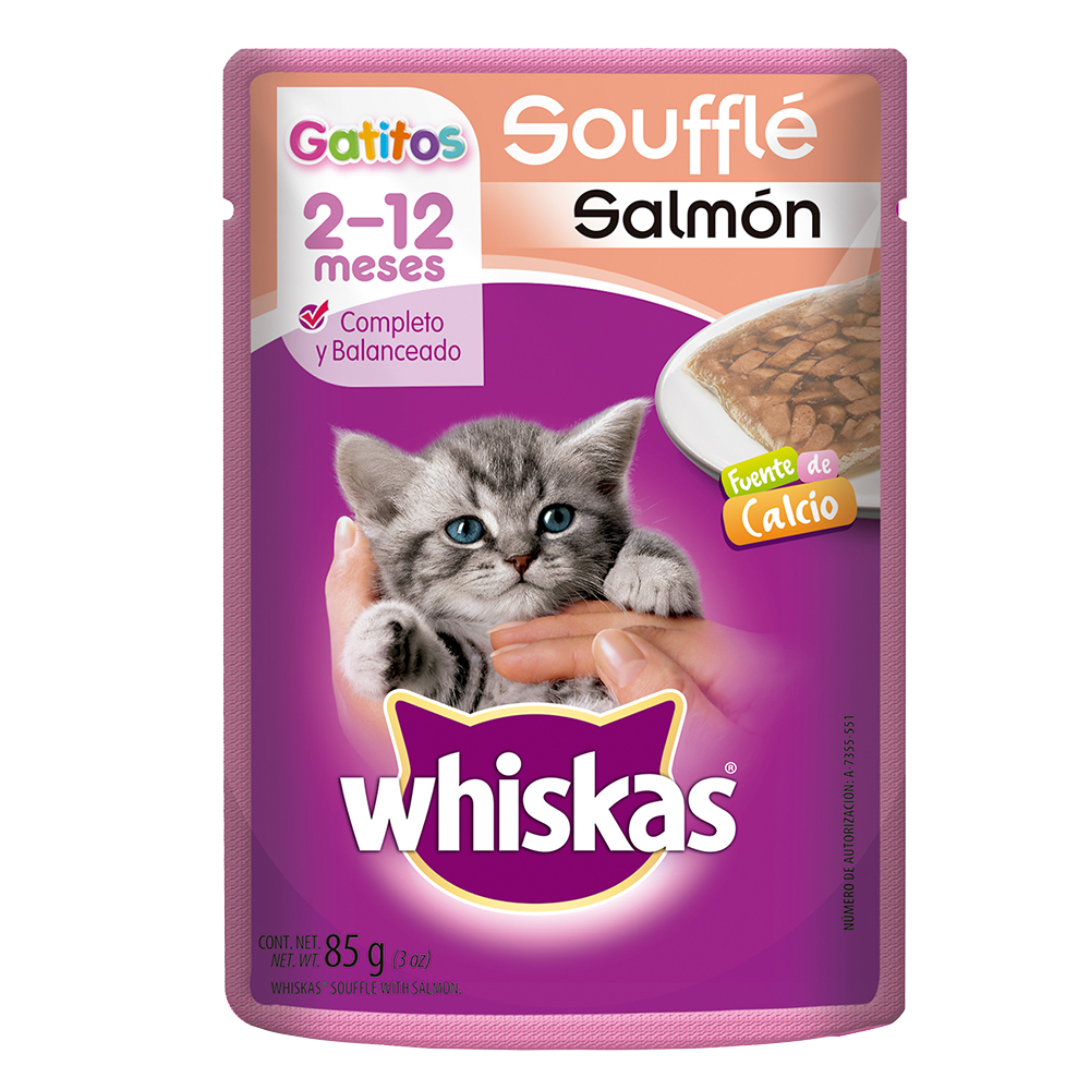 Comida Gato Salmon Gatitos Whiskas 85 0 Gr