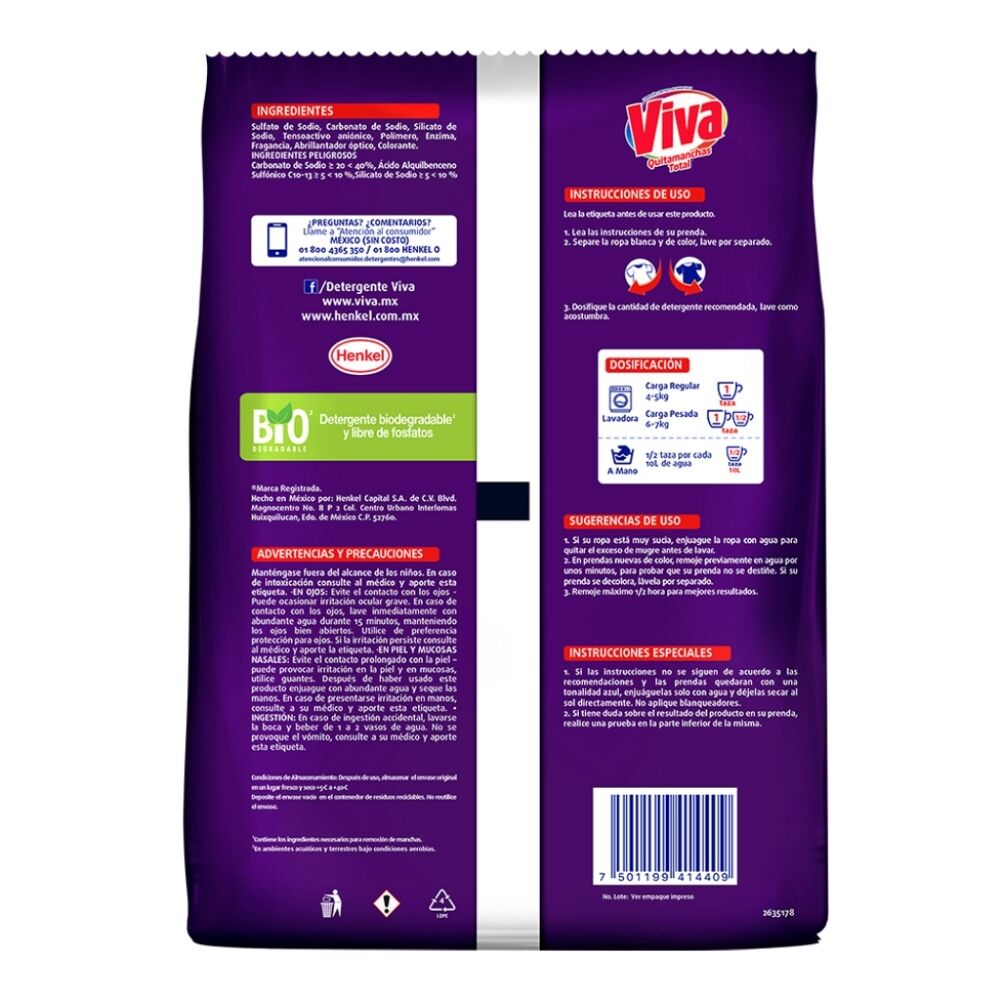 Detergente Polvo Lavanda Viva 850.0 Gr