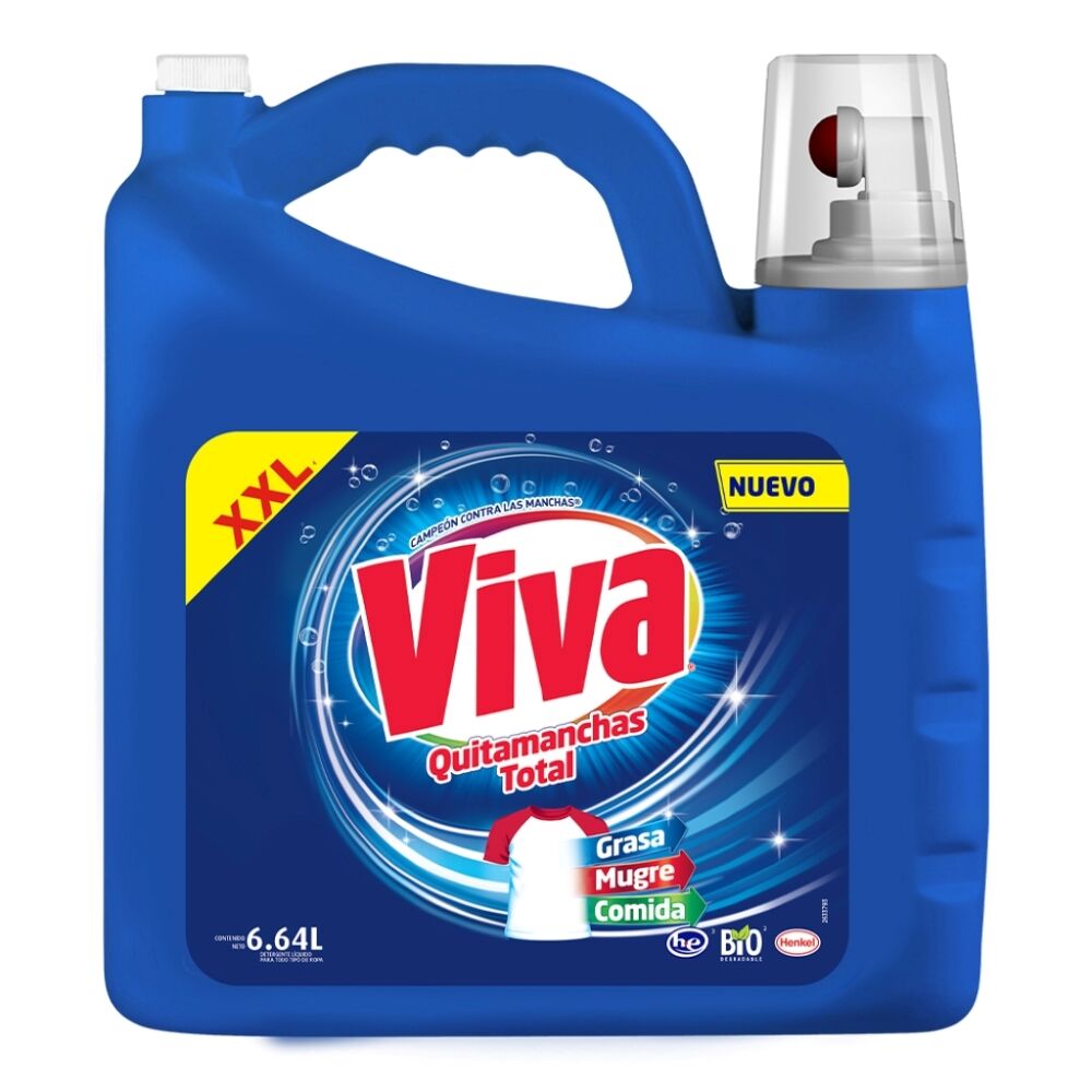 Detergente Liquido Poder Dual Con Clorox Viva 6.64 Lt