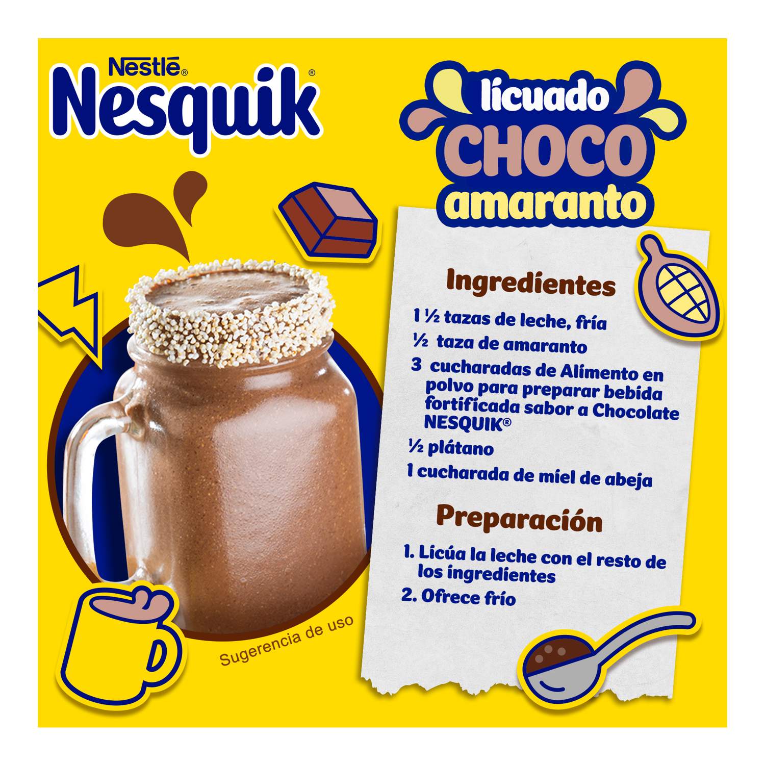 Bebida Chocolate Nesquik 400.0 Gr