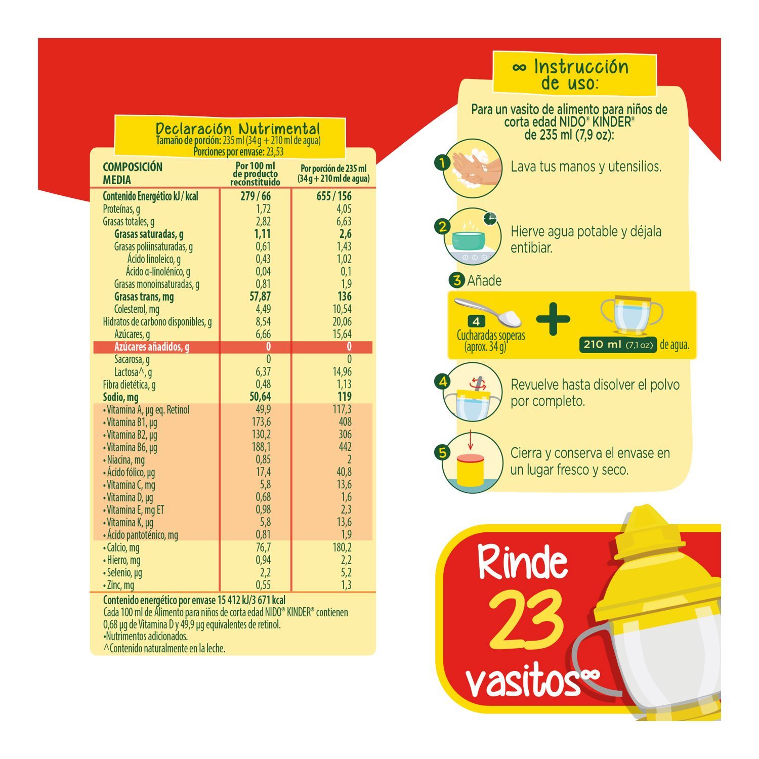 Alimento Lacteo 1+ Protectus Nido 800.0 Gr
