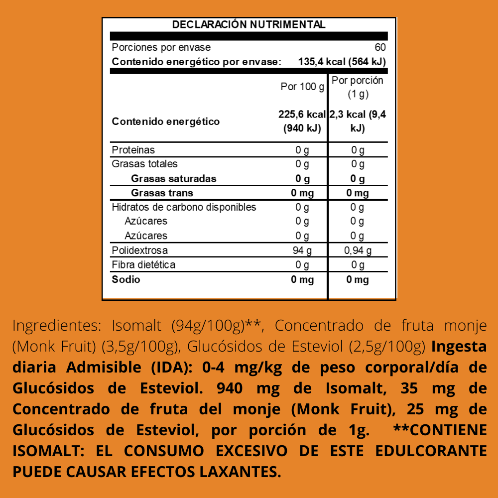 Endulzante De Mesa Monkia 60.0 Sob