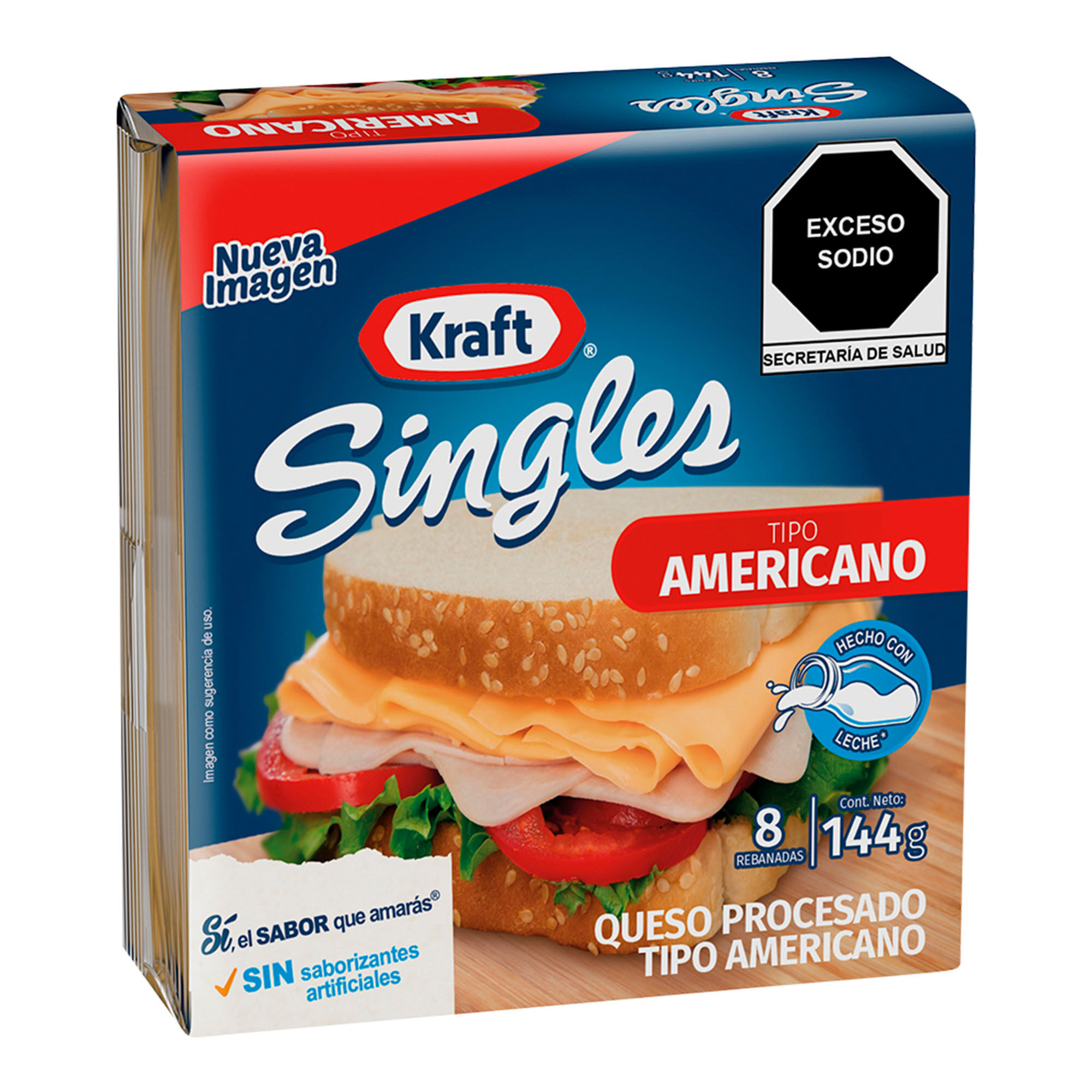 Queso Americano Kraft Singles 144 0 Gr