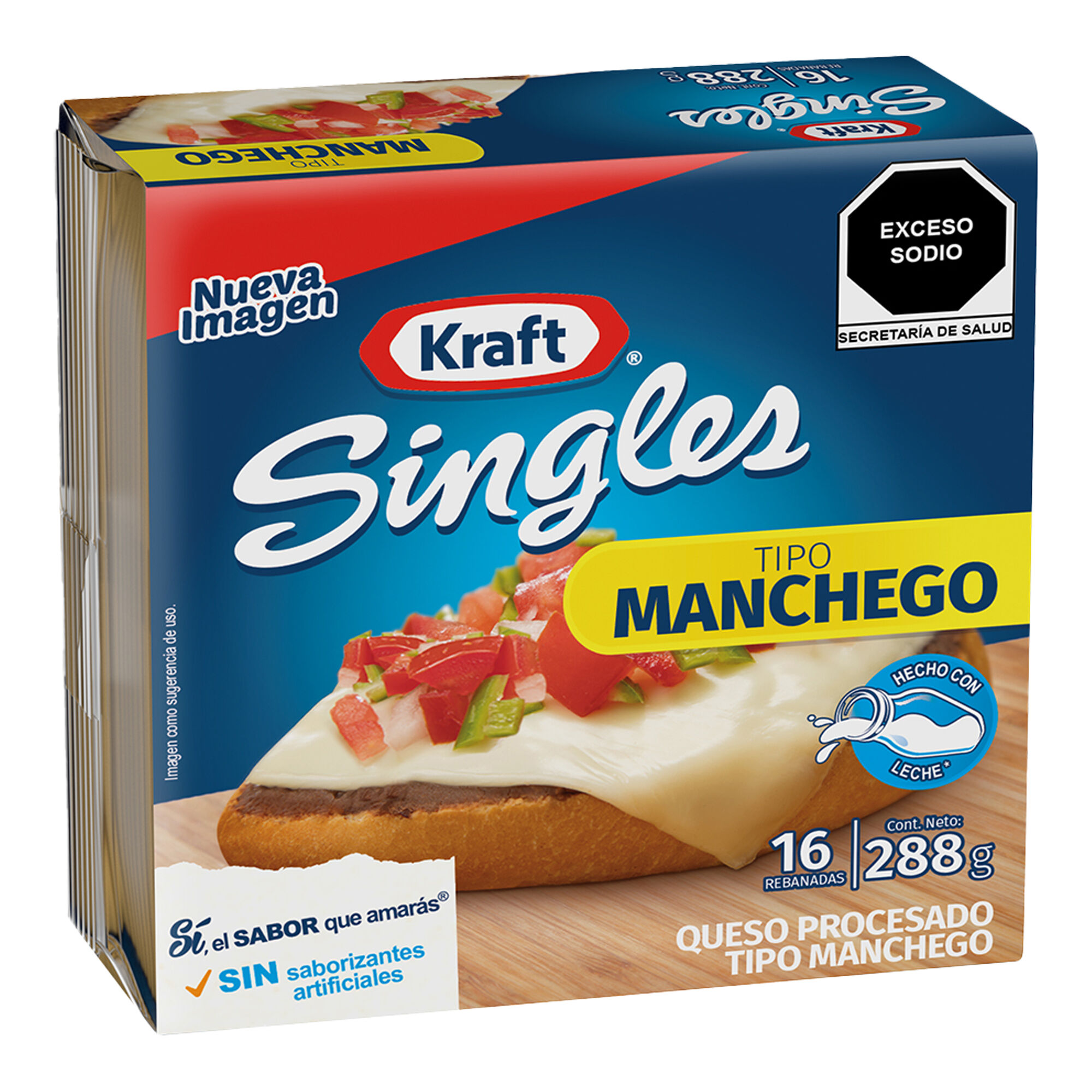 Queso Manchego Kraft Singles 288.0 Gr