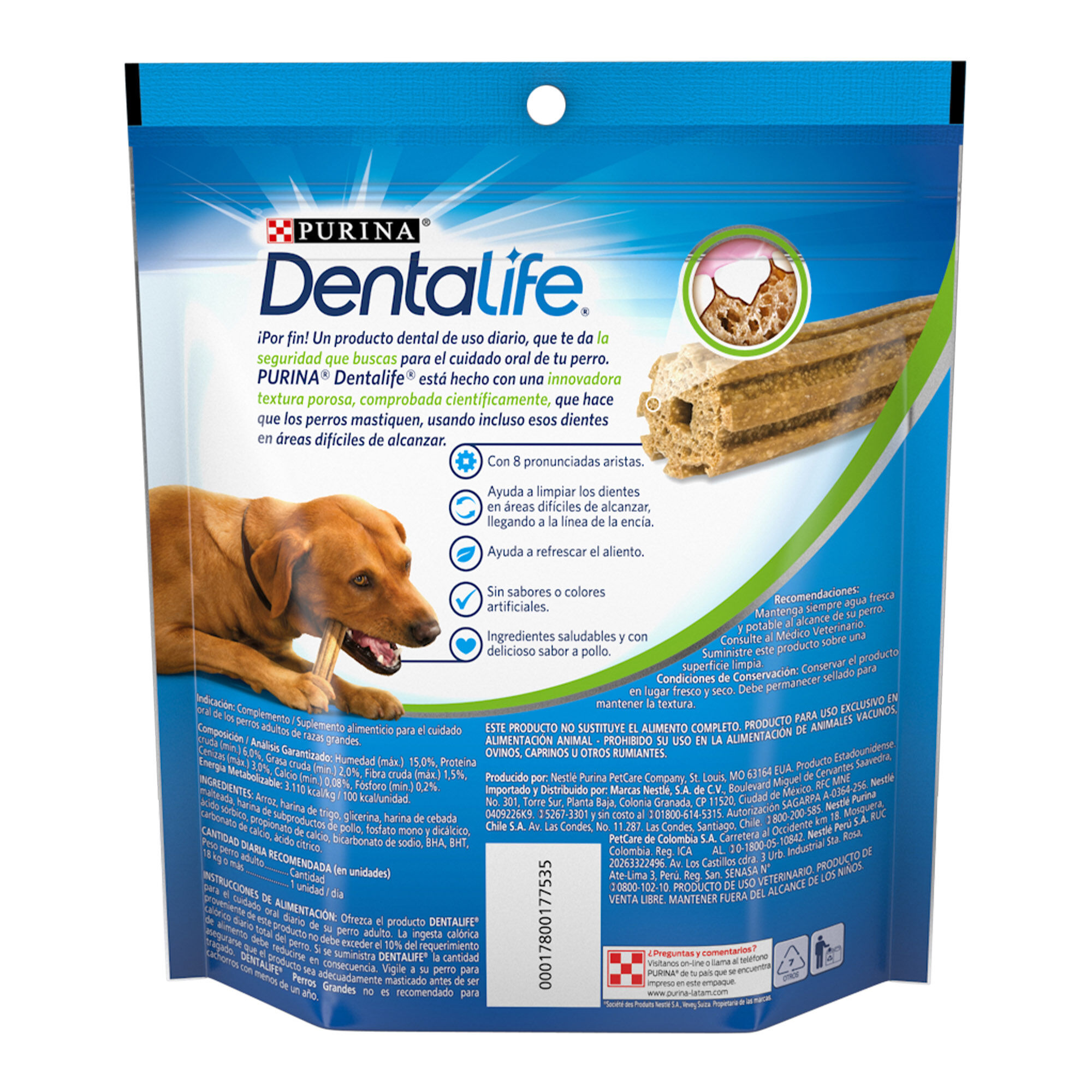 Botana Perro Cuidado Oral Raza Grande Dentalife 221.0 G