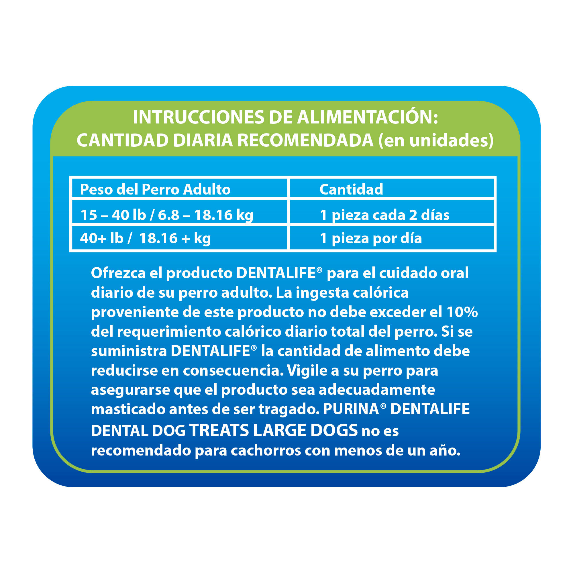 Botana Perro Cuidado Oral Raza Grande Dentalife 221.0 G