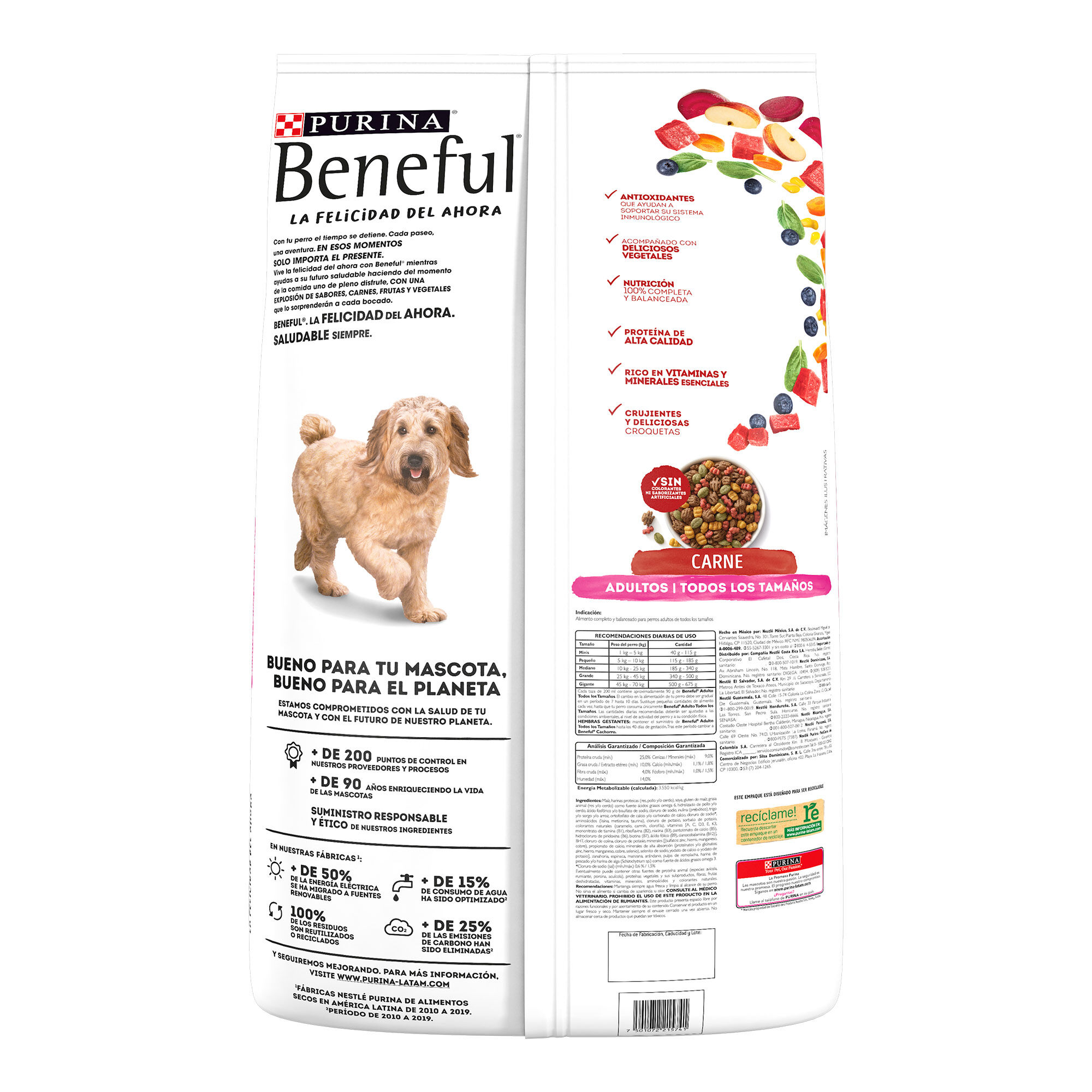 Comida Para Perro Adulto Original Carne Beneful 10 Kg