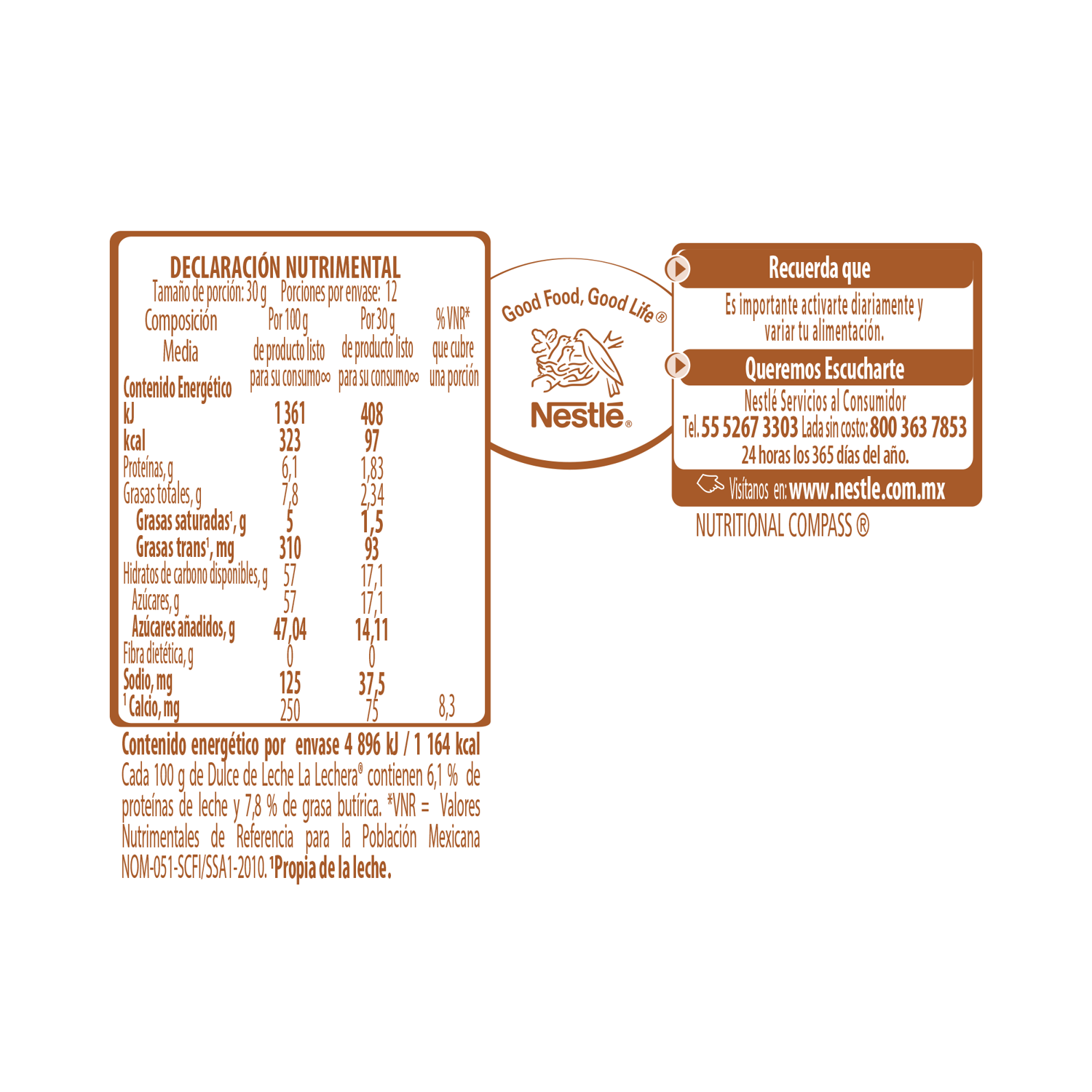 L. Condensada Dulce De Leche Nestle 360.0 Gr