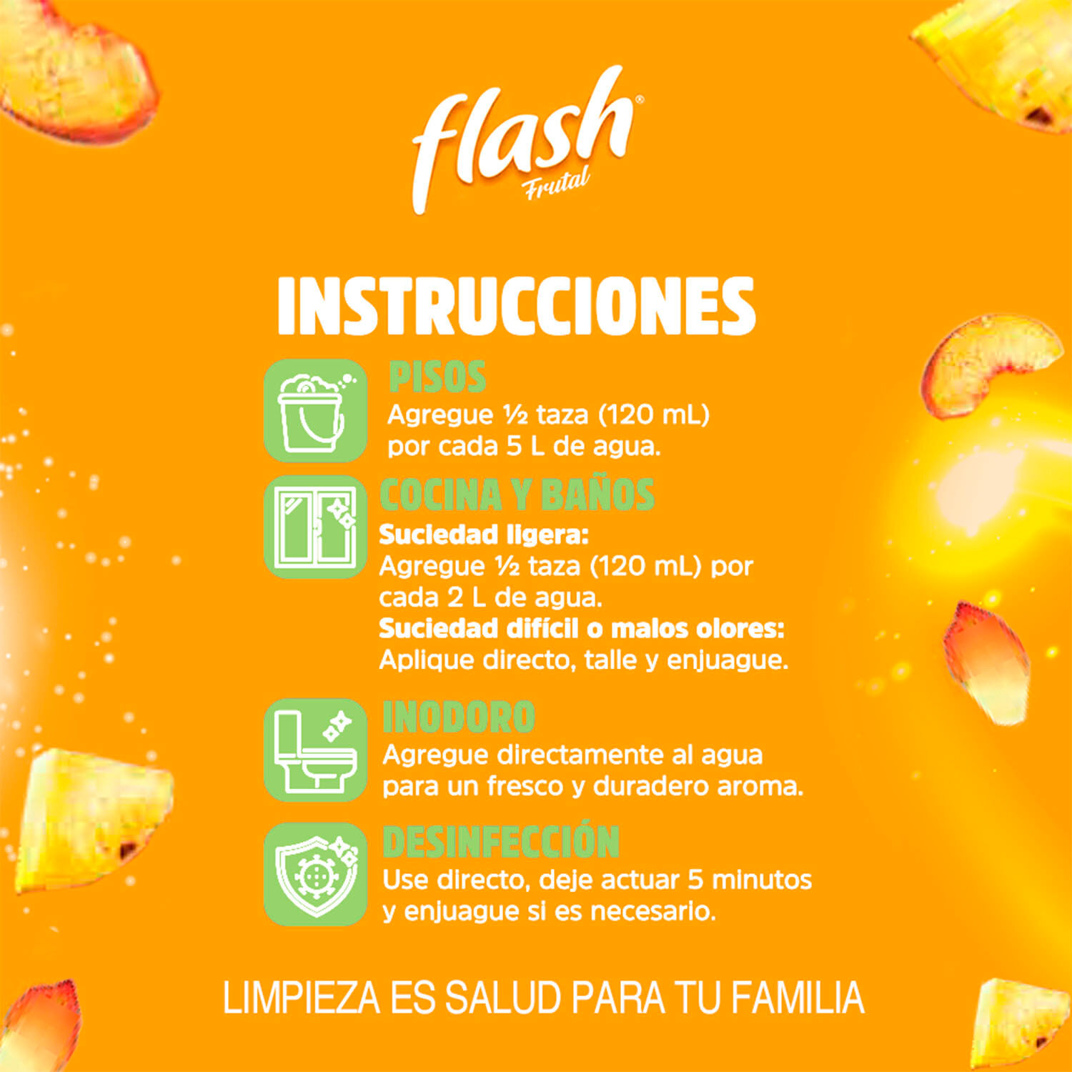 Limpiador Aroma Paraiso Frutal Flash 1.0 Lt
