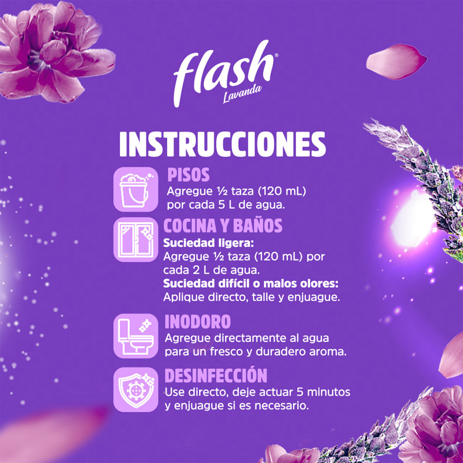 Limpiador Aroma Lavanda Flash 1.0 Lt